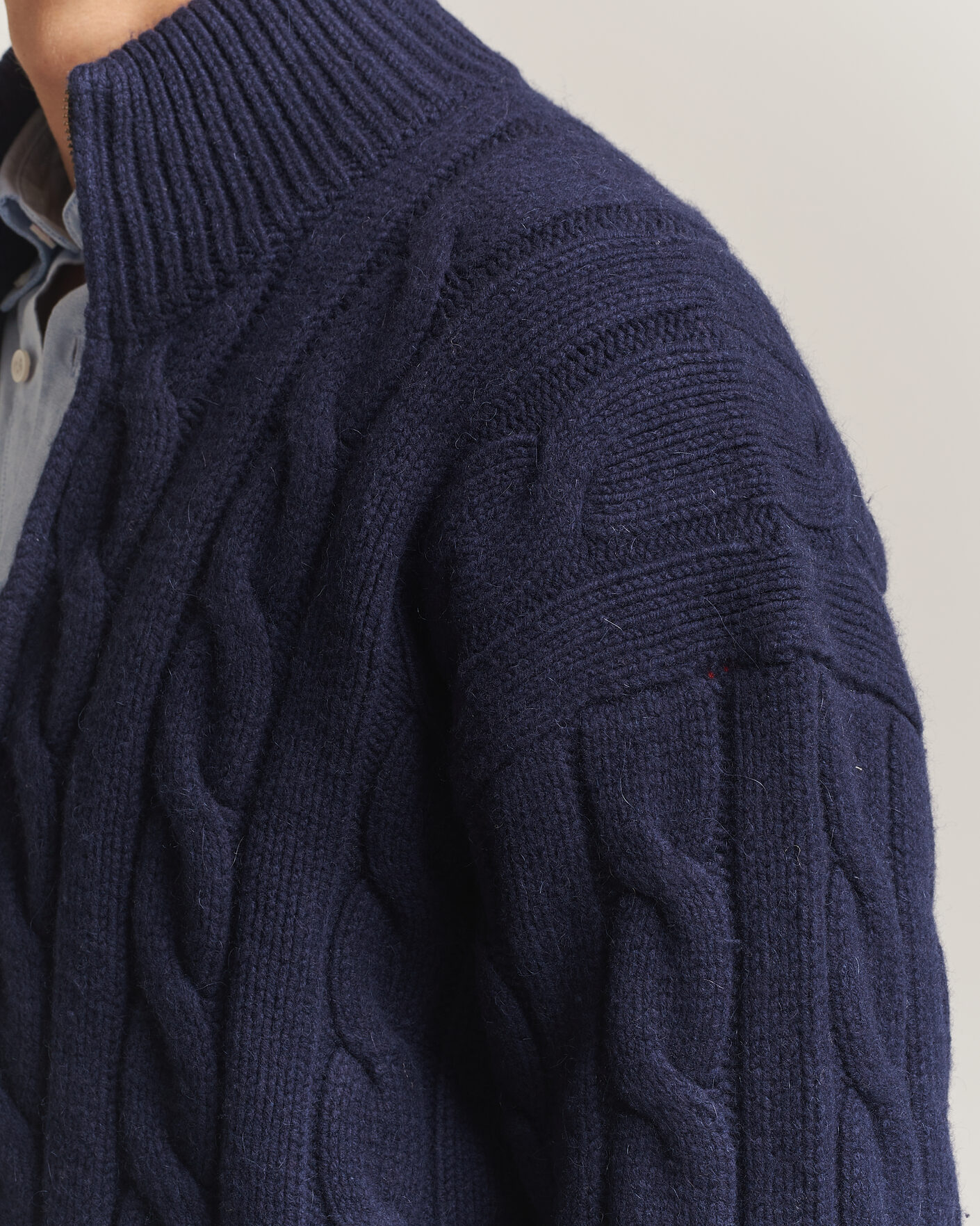Uomini | Maglieria | Polo Ralph Lauren | Wool/Alpaca Cable Full-Zip Hunter Navy