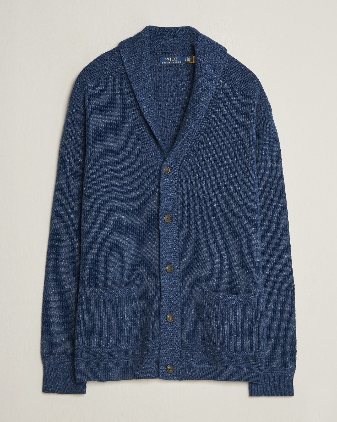 Uomini | Maglieria | Polo Ralph Lauren | Cotton Shawl Cardigan Blue Marl