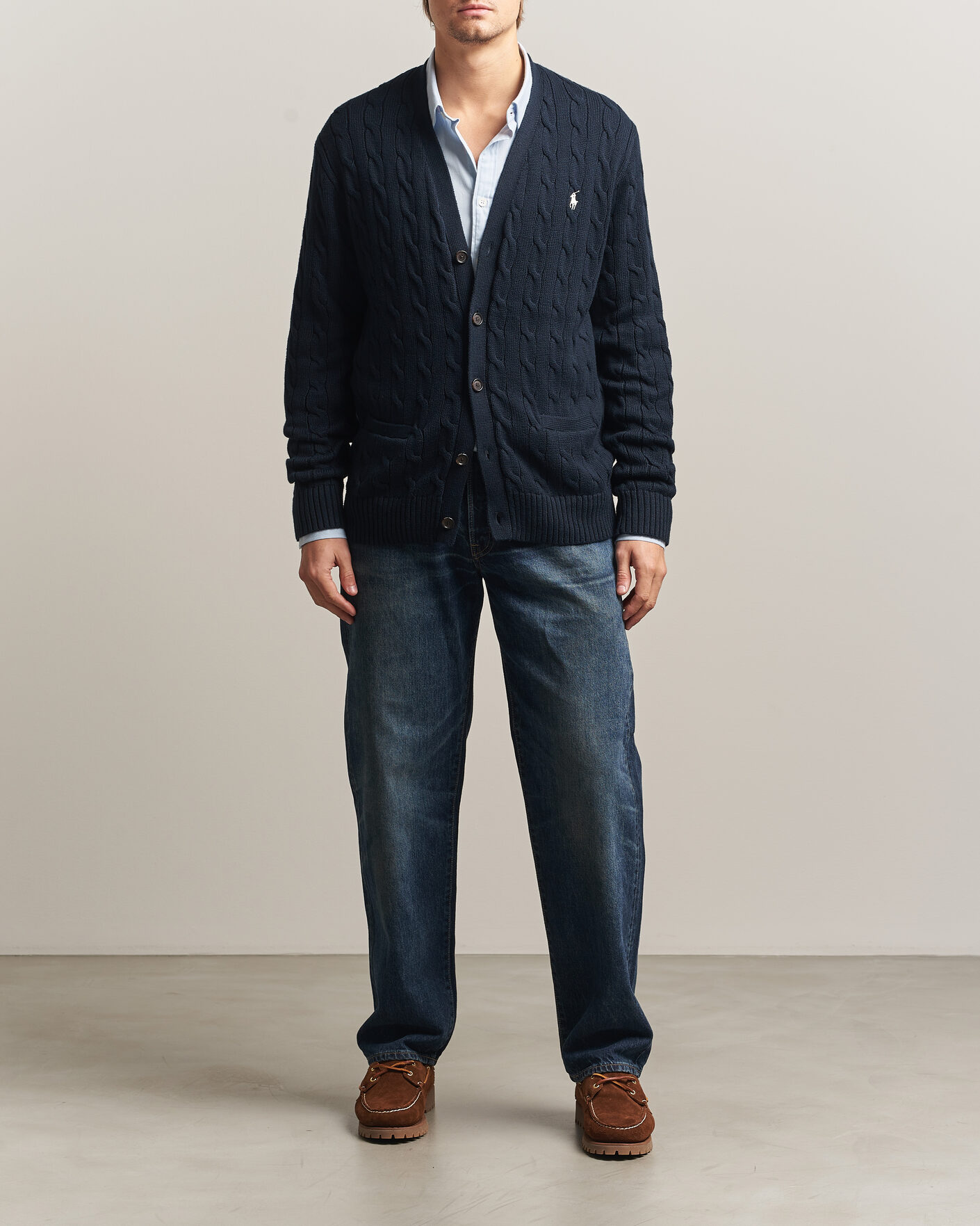 Uomini | Maglieria | Polo Ralph Lauren | Cotton Cable Cardigan Hunter Navy