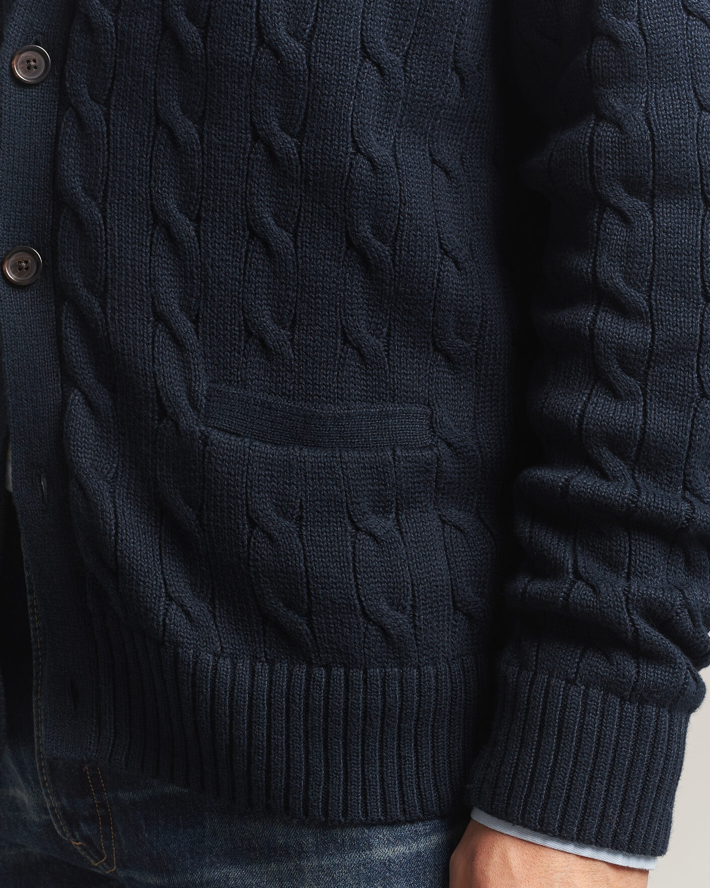 Uomini | Maglieria | Polo Ralph Lauren | Cotton Cable Cardigan Hunter Navy