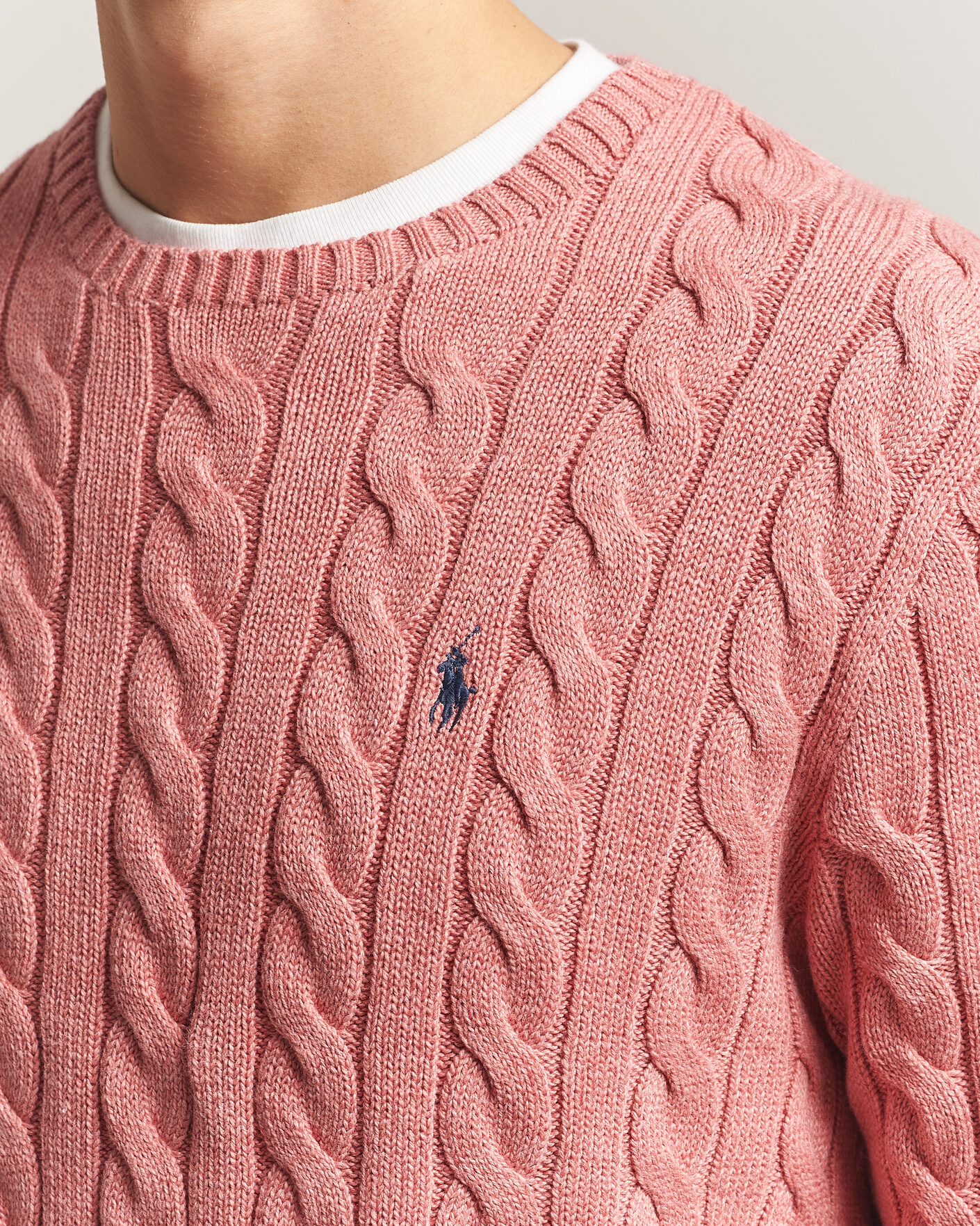 Uomini | Maglieria | Polo Ralph Lauren | Cotton Cable Pullover Faded Cranberry Heather