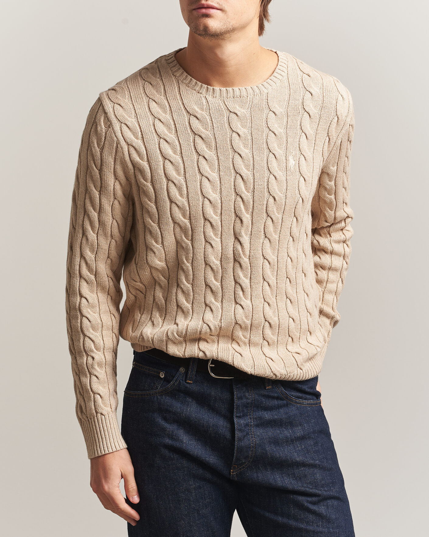 Uomini | Maglieria | Polo Ralph Lauren | Cotton Cable Pullover Jicama Brown Heather