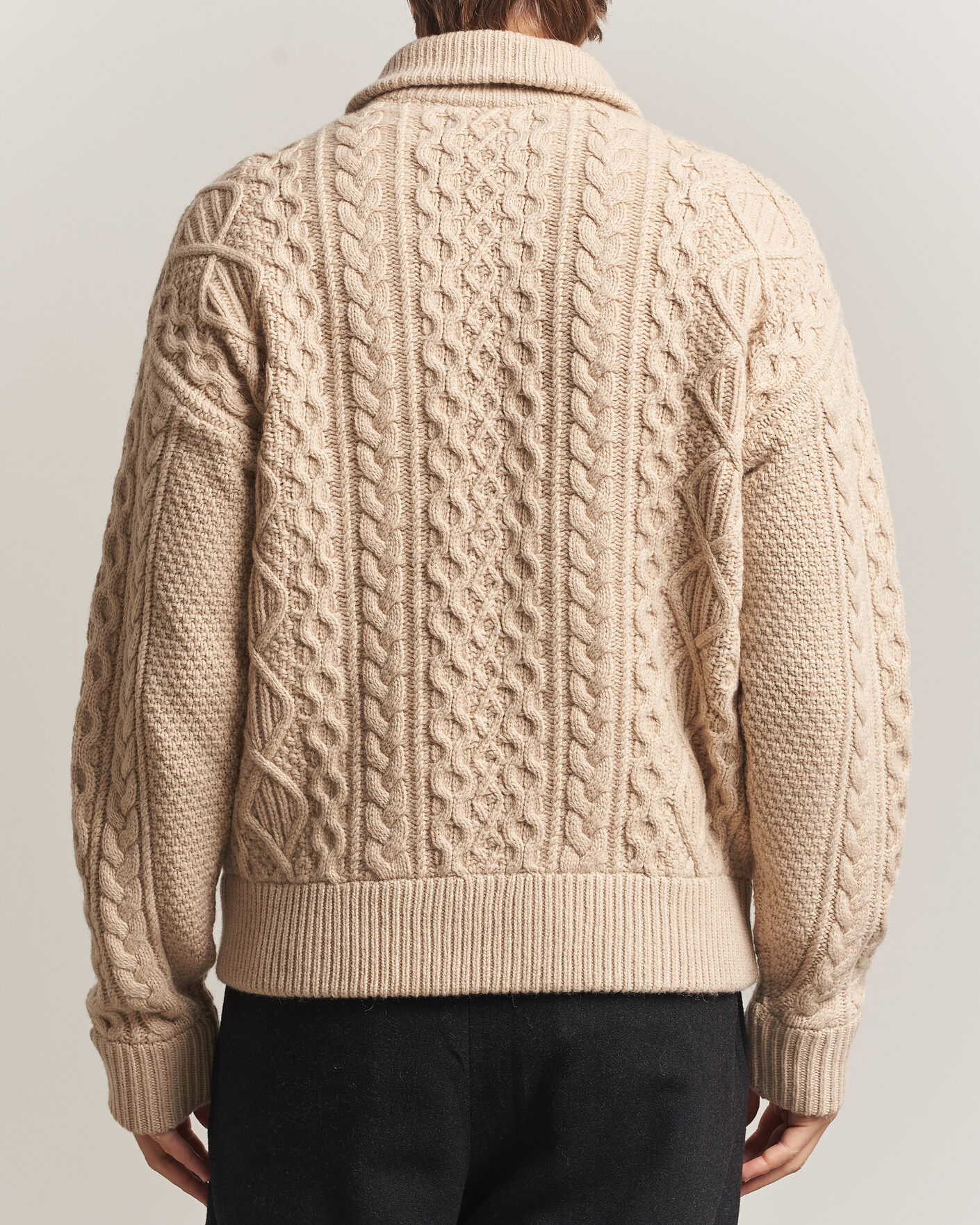 Uomini | Maglieria | Polo Ralph Lauren | Wool/Alpaca Aran Full-Zip Jicama Brown Heather