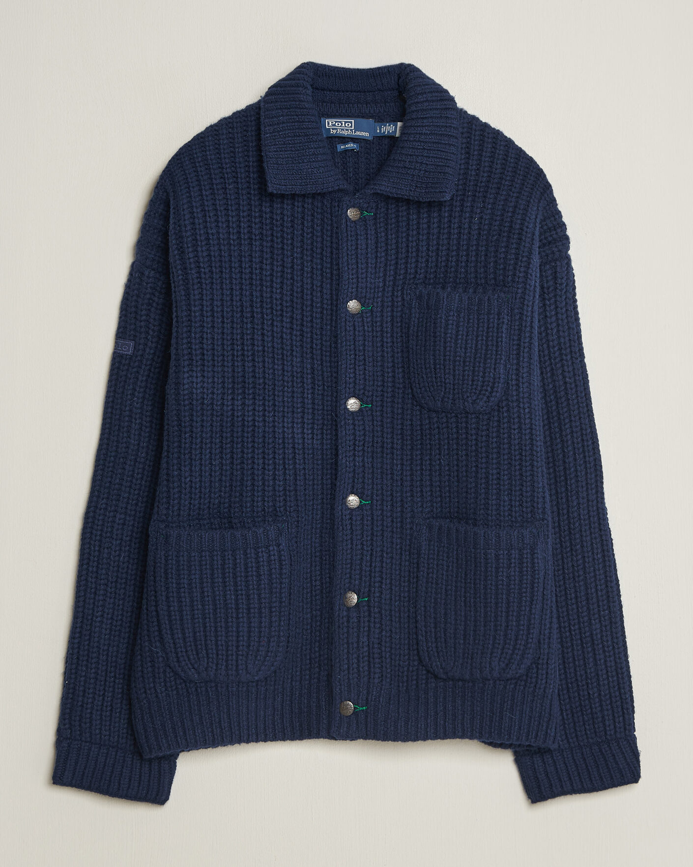 Uomini | Maglieria | Polo Ralph Lauren | Wool Blend Button Cardigan Blue Stonecrop