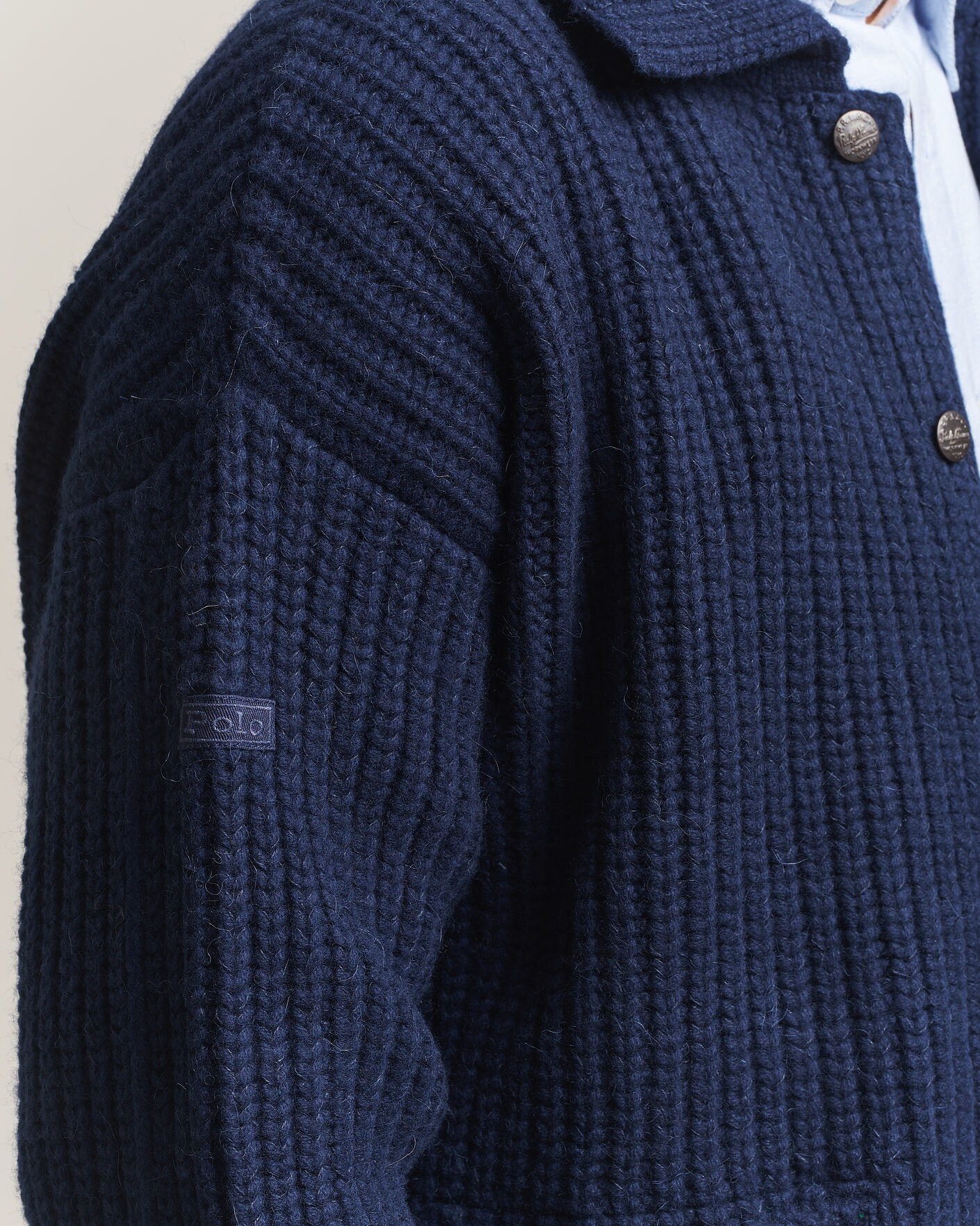 Uomini | Maglieria | Polo Ralph Lauren | Wool Blend Button Cardigan Blue Stonecrop