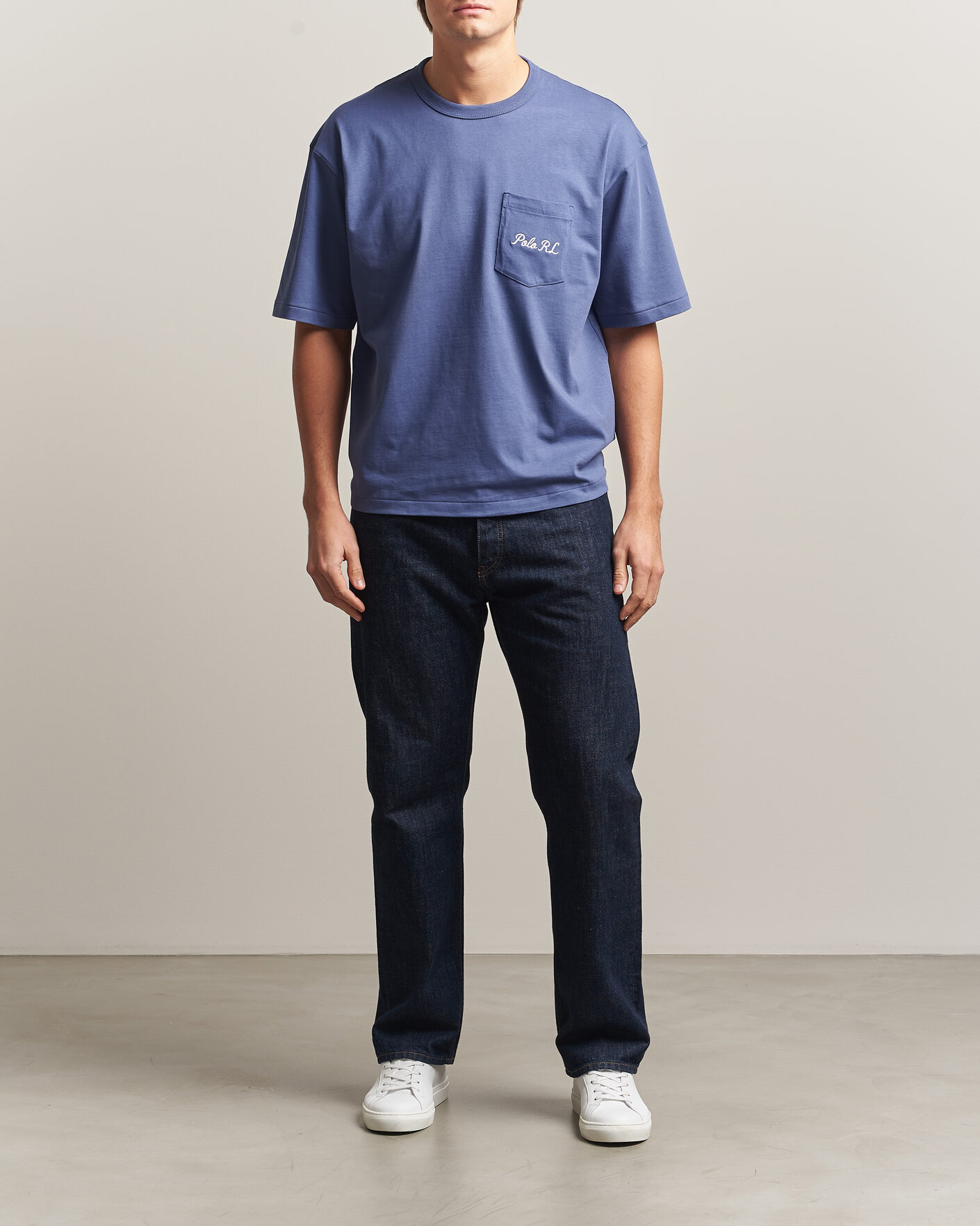 Uomini | T-shirt | Polo Ralph Lauren | Back Print Bear Pocket Tee Classic Blue