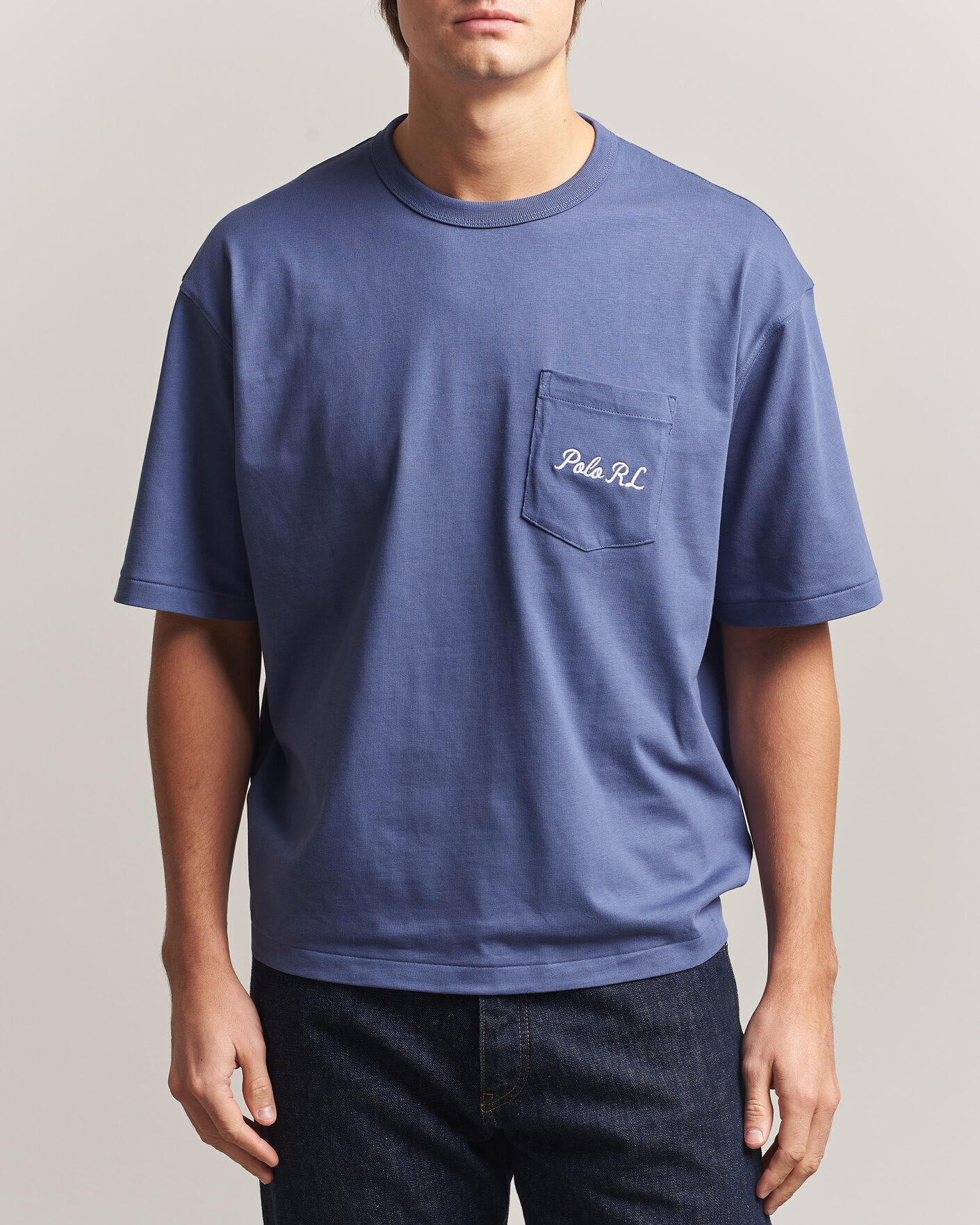 Uomini | T-shirt | Polo Ralph Lauren | Back Print Bear Pocket Tee Classic Blue