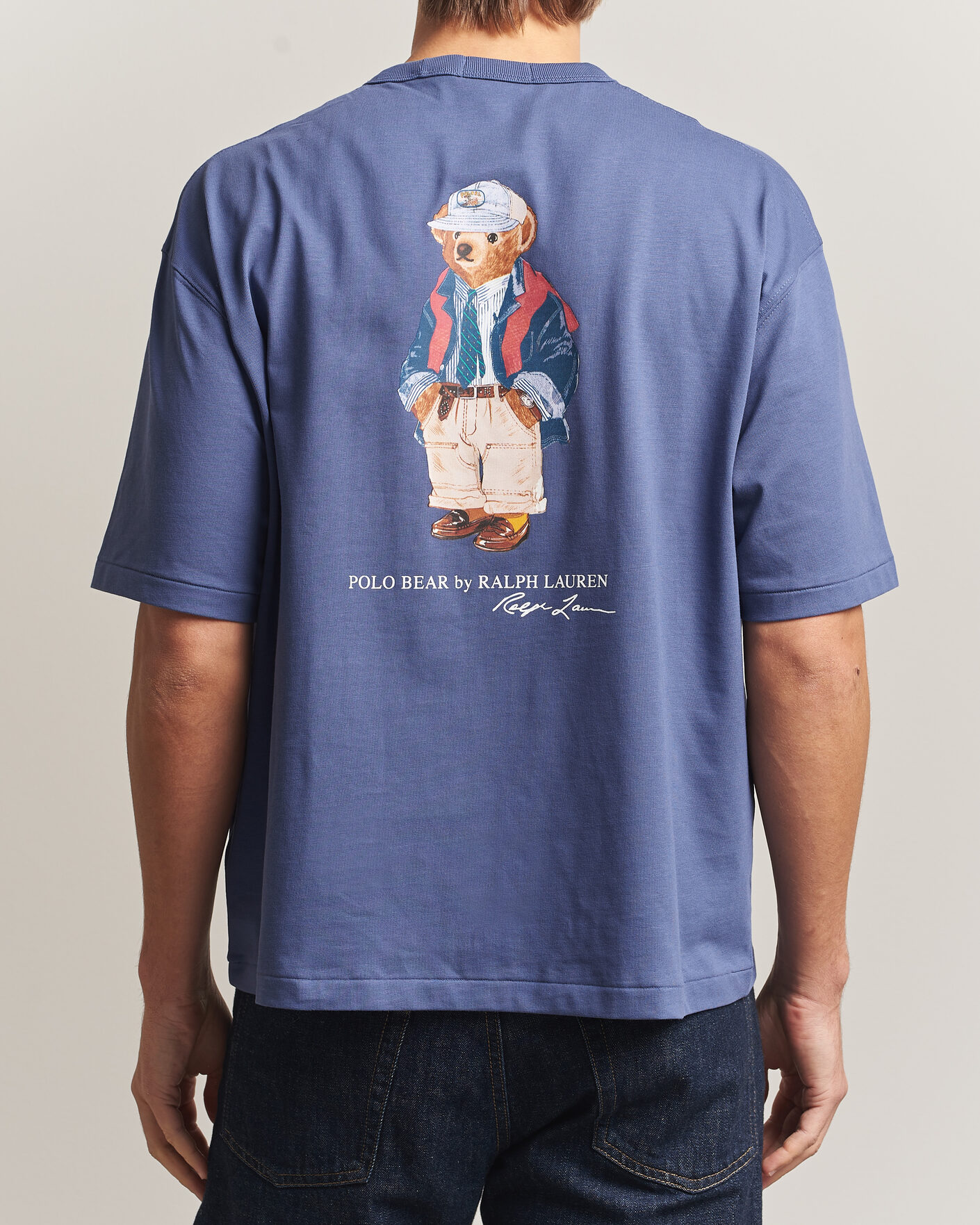 Uomini | T-shirt | Polo Ralph Lauren | Back Print Bear Pocket Tee Classic Blue