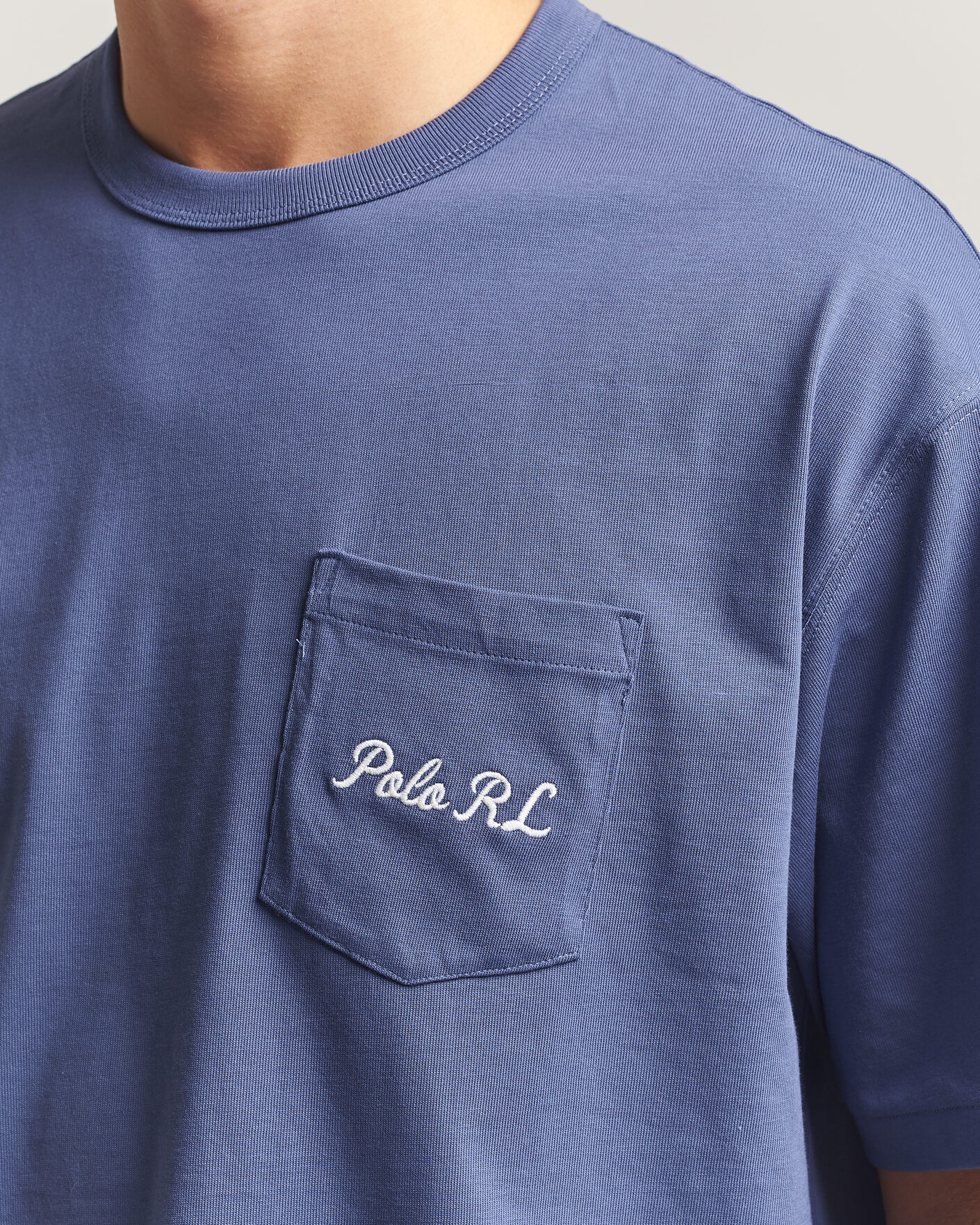 Uomini | T-shirt | Polo Ralph Lauren | Back Print Bear Pocket Tee Classic Blue