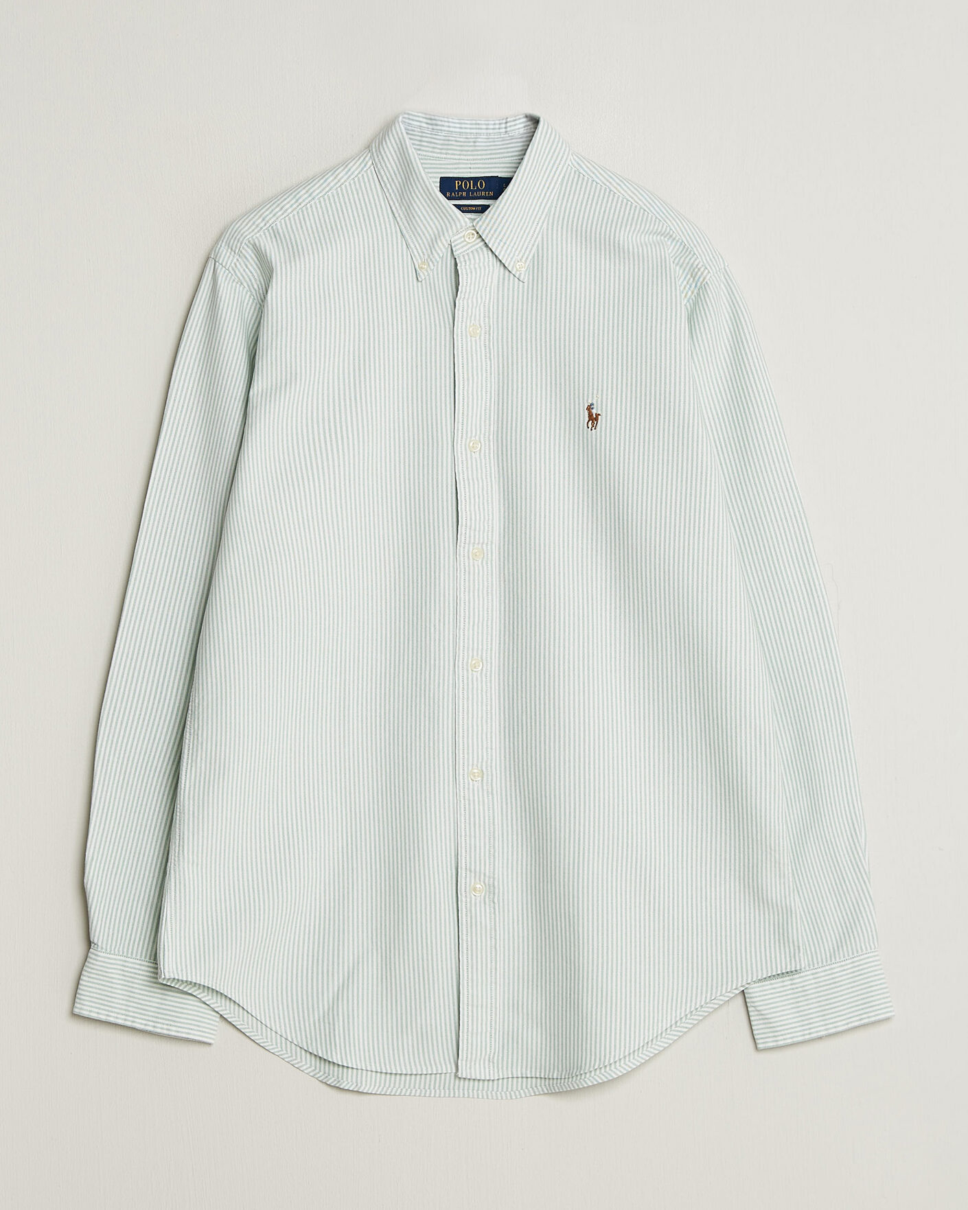 Uomini | Camicie | Polo Ralph Lauren | Custom Slim Fit Oxford Shirt Pistachio/White