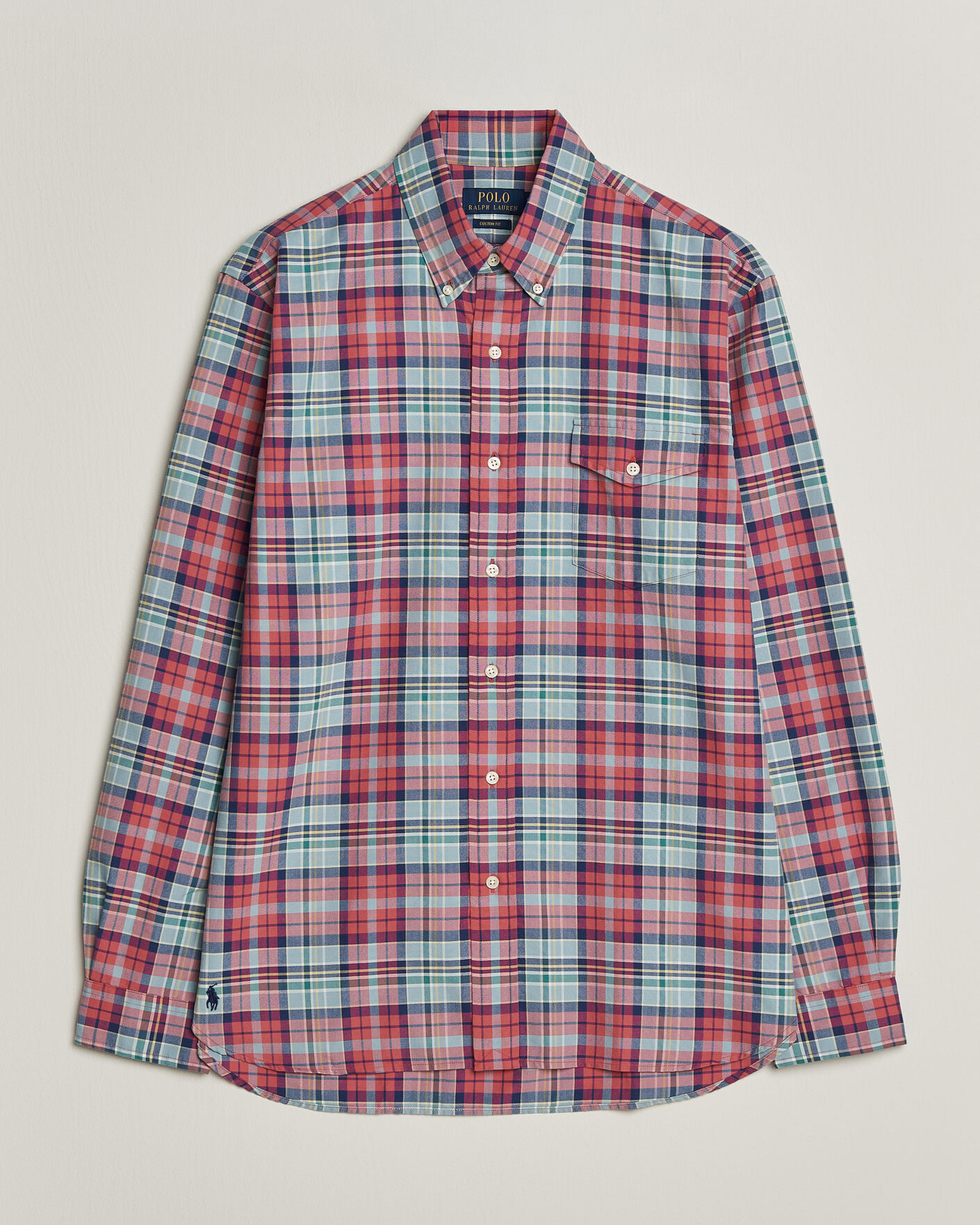 Uomini | Camicie | Polo Ralph Lauren | Classic Fit Checked Oxford Sport Shirt Red Dusty Blue