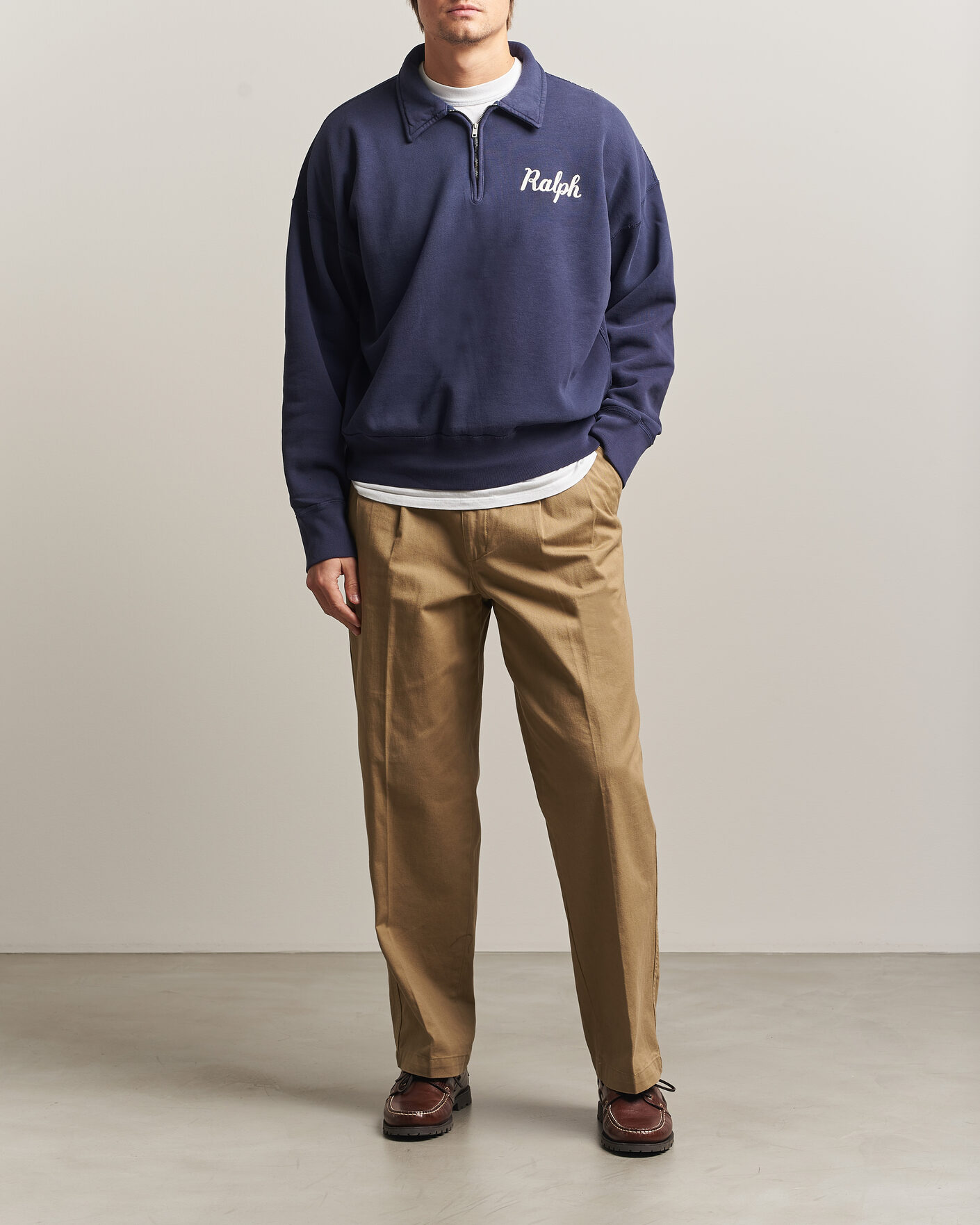 Uomini | Maglieria | Polo Ralph Lauren | Knit Half Zip Sweatshirt Dark Cobolt