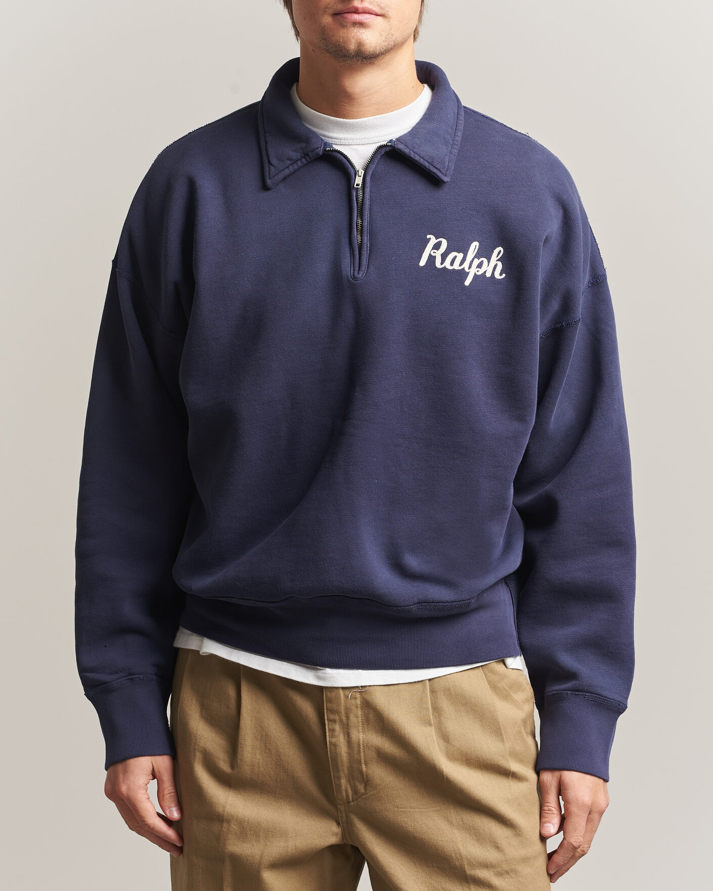 Uomini | Maglieria | Polo Ralph Lauren | Knit Half Zip Sweatshirt Dark Cobolt