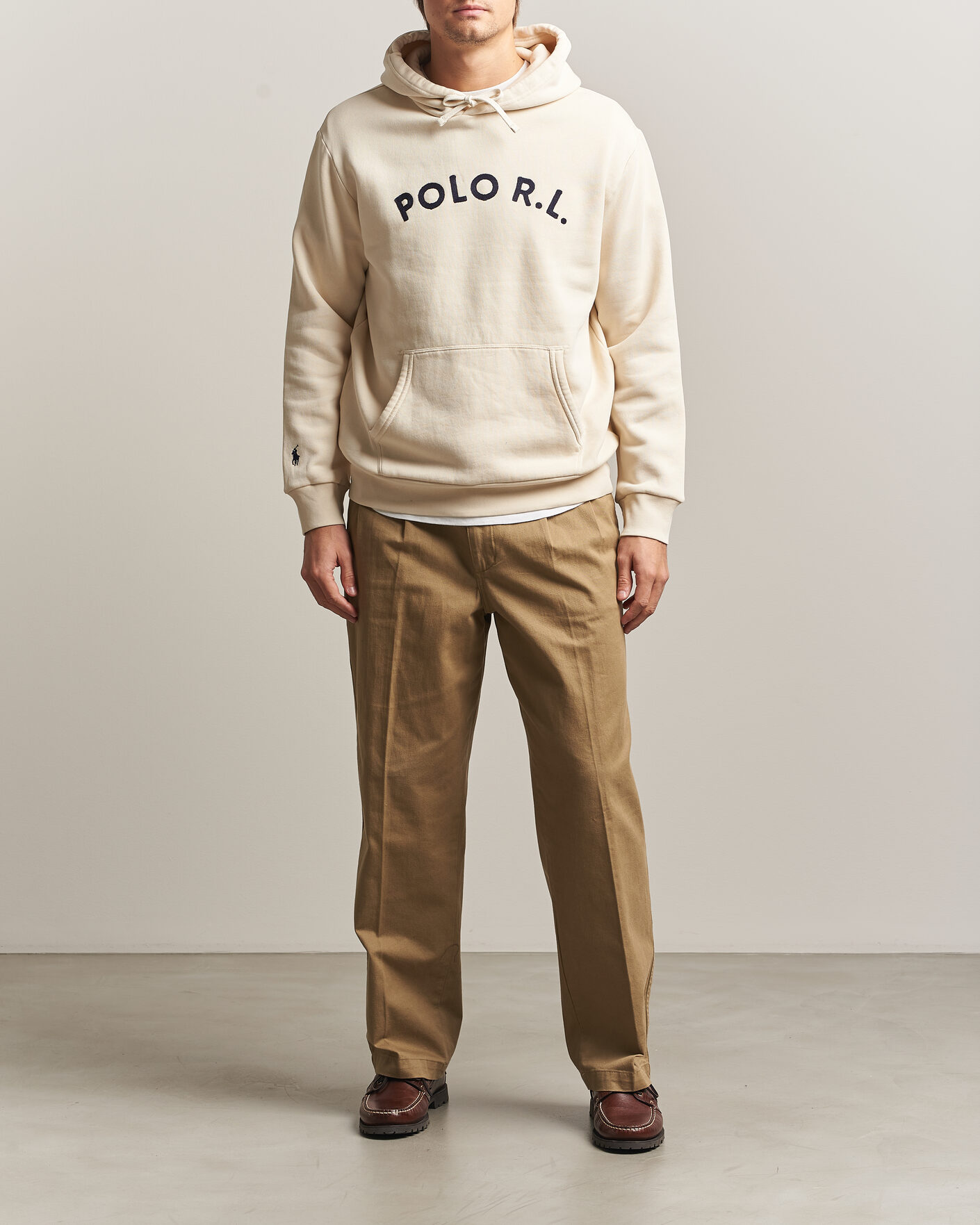 Uomini | Maglieria | Polo Ralph Lauren | Cotton Chest Logo Hood Andover Cream