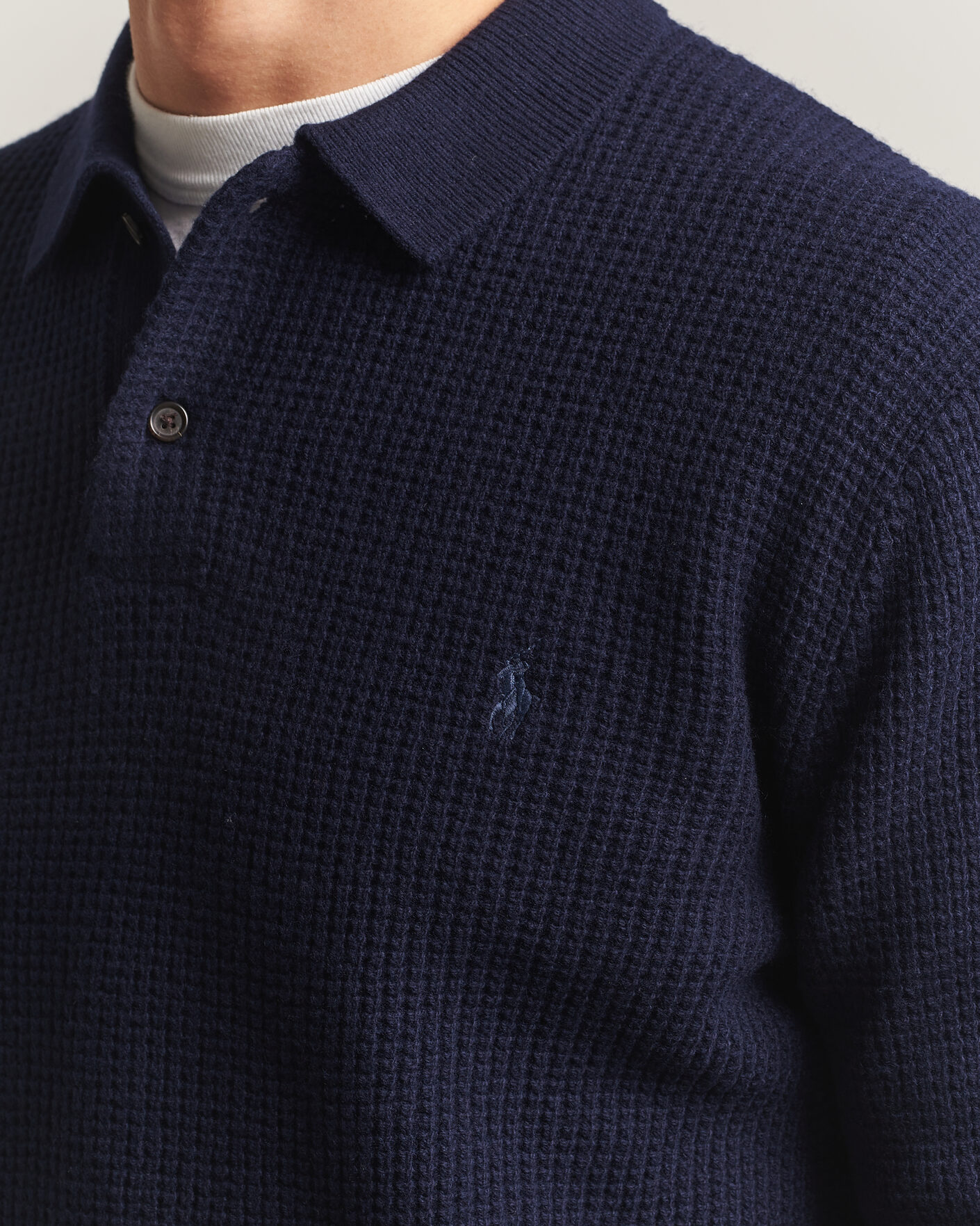 Uomini | Maglieria | Polo Ralph Lauren | Wool/Cotton Knitted Polo Hunter Navy