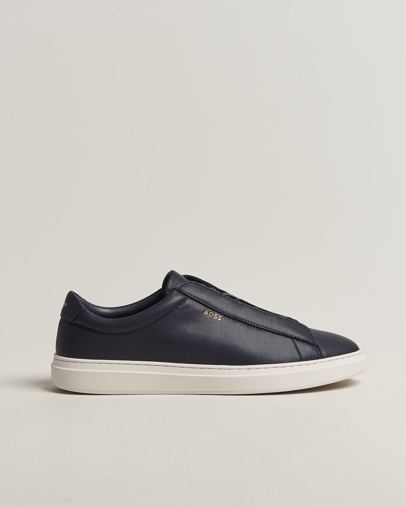 Uomini | Sneakers | BOSS BLACK | Kieran Leather Sneaker Dark Blue