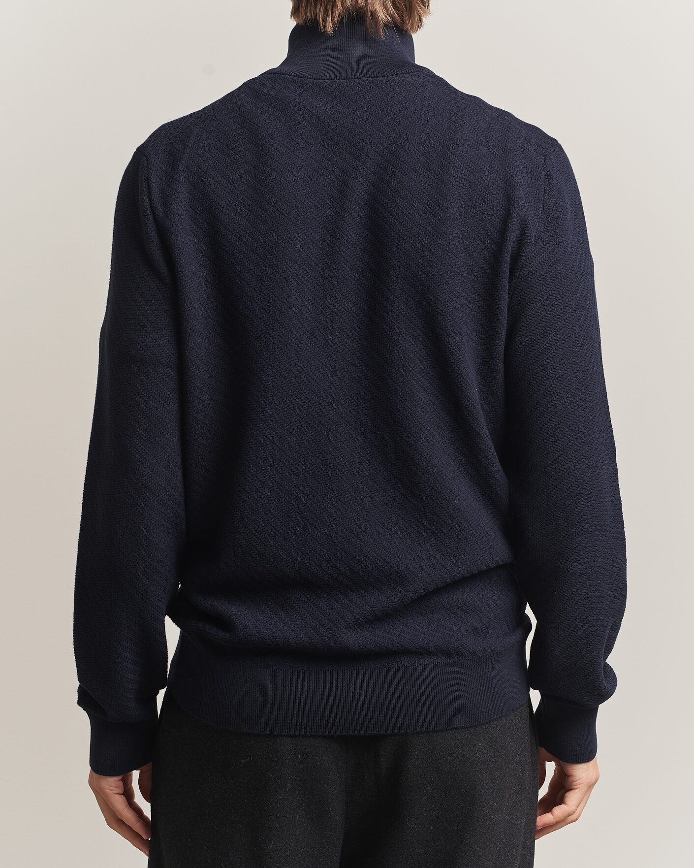 Uomini | Maglieria | BOSS BLACK | Loretti Cotton Knitted Full Zip Dark Blue