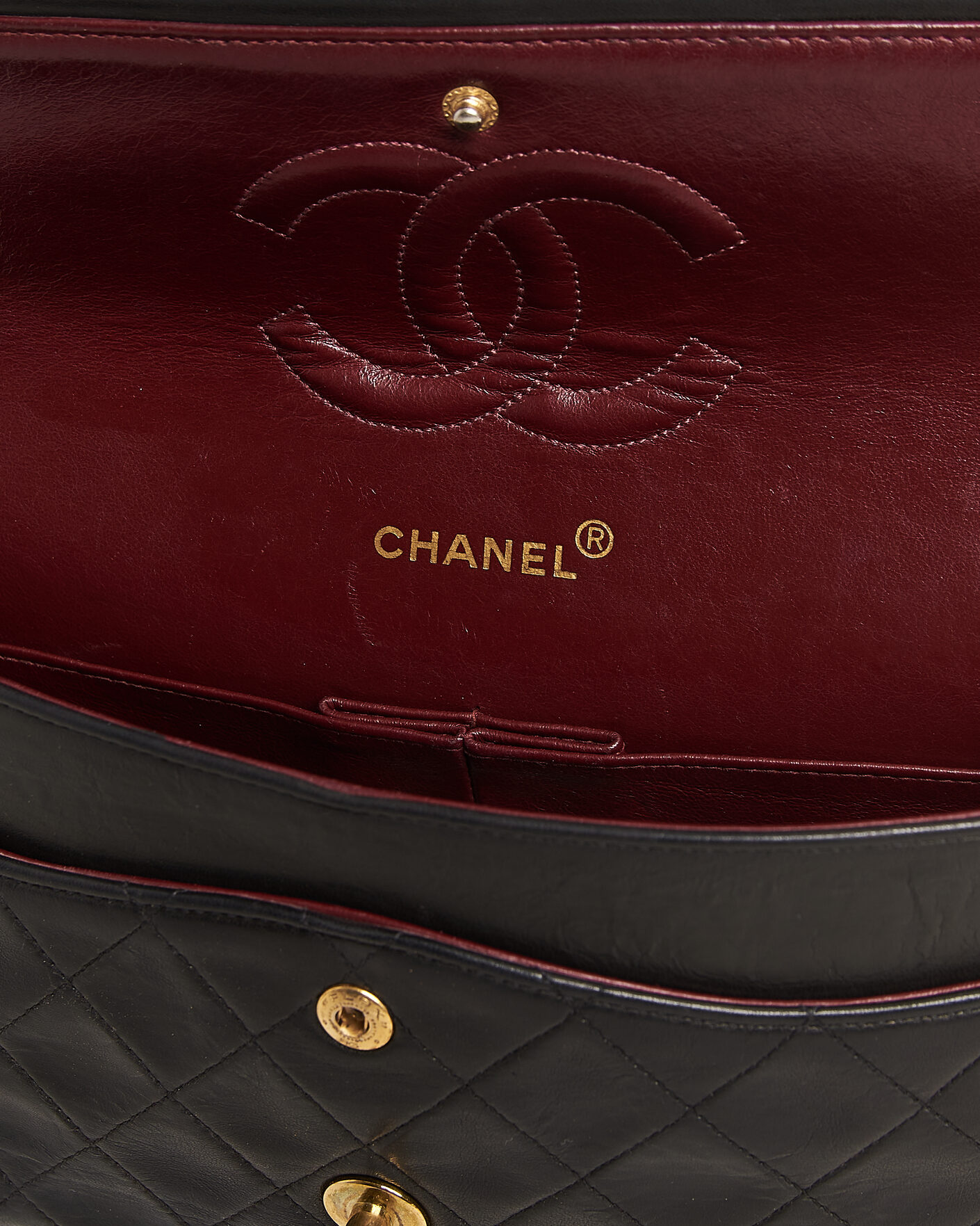 Uomini | Pre-Owned & Vintage Bags | Louis Vuitton Pre-Owned | Chanel Pre-Owned Classic Medium Double Flap Bag Lambskin Black