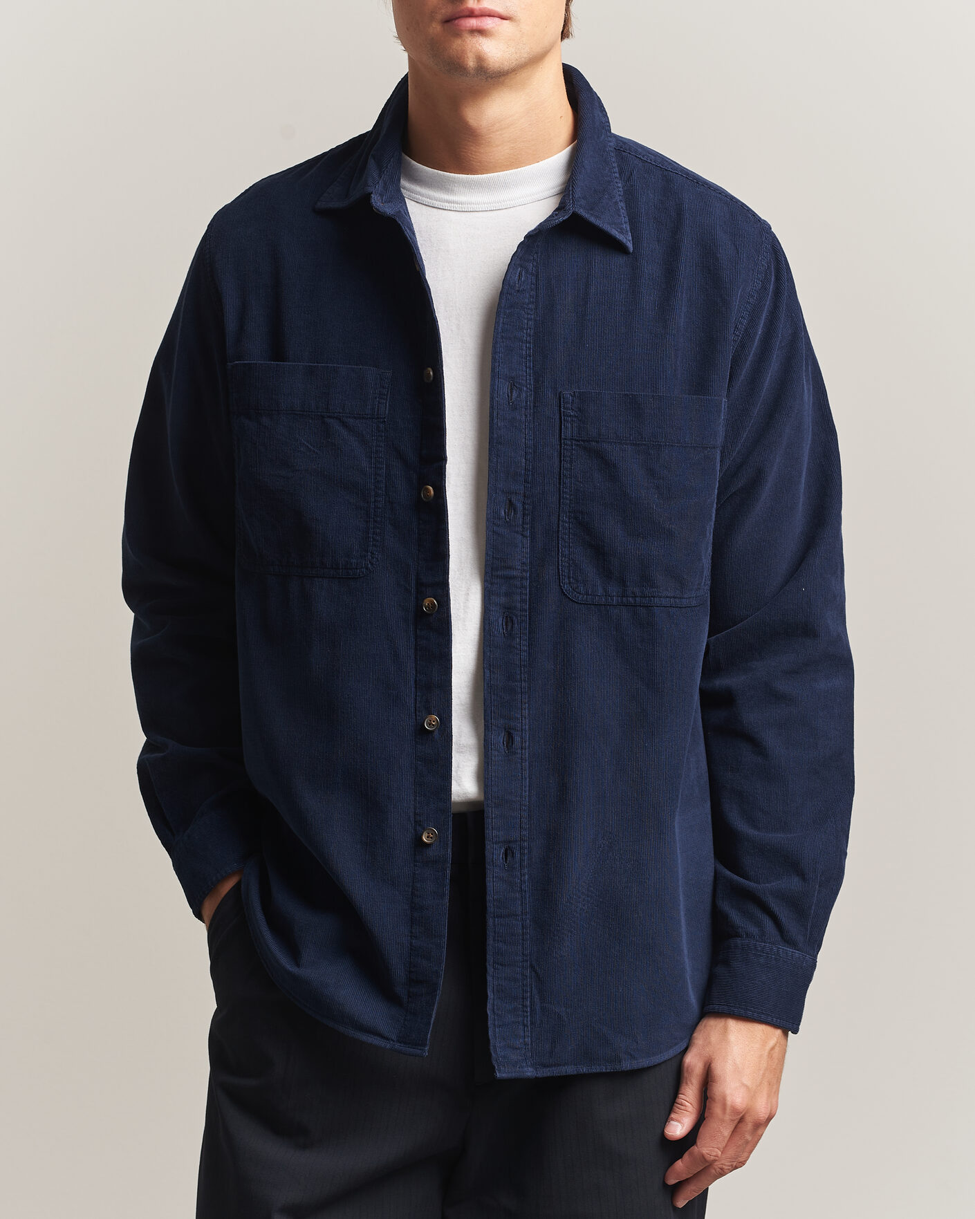 Uomini | Camicie | PS Paul Smith | Casual Fit Corduroy Shirt Navy