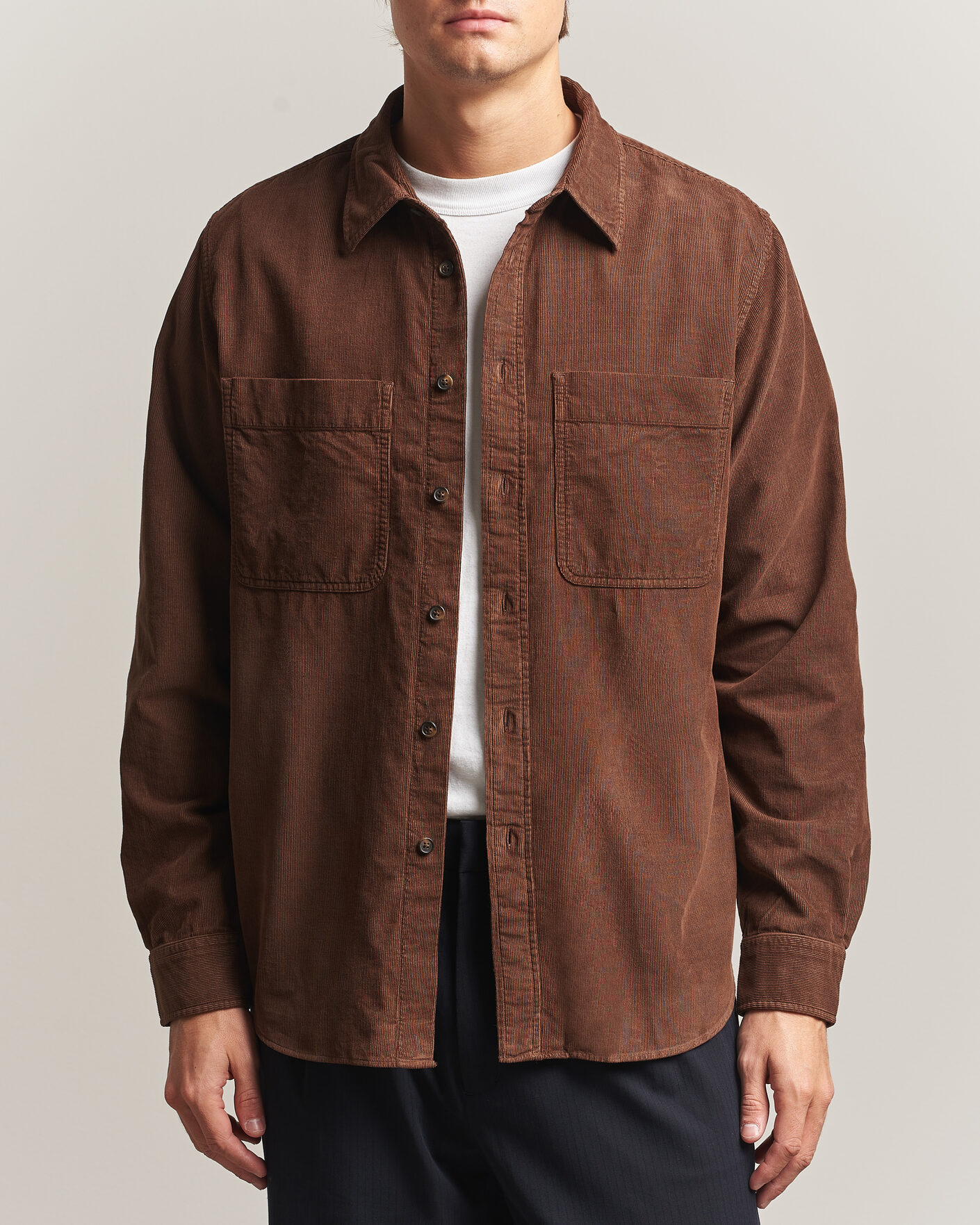Uomini | Camicie | PS Paul Smith | Casual Fit Corduroy Shirt Brown
