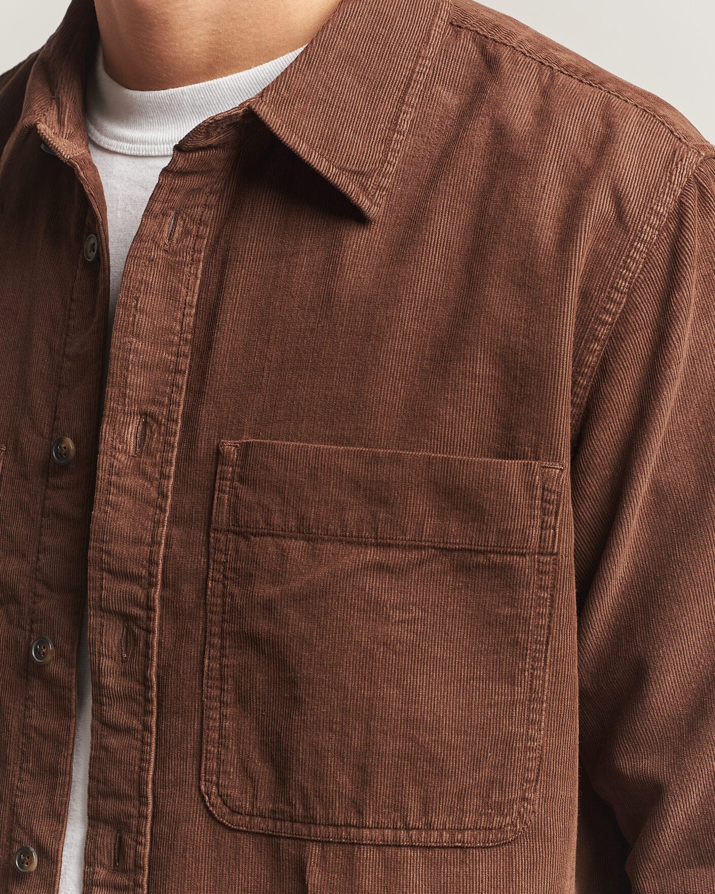 Uomini | Camicie | PS Paul Smith | Casual Fit Corduroy Shirt Brown
