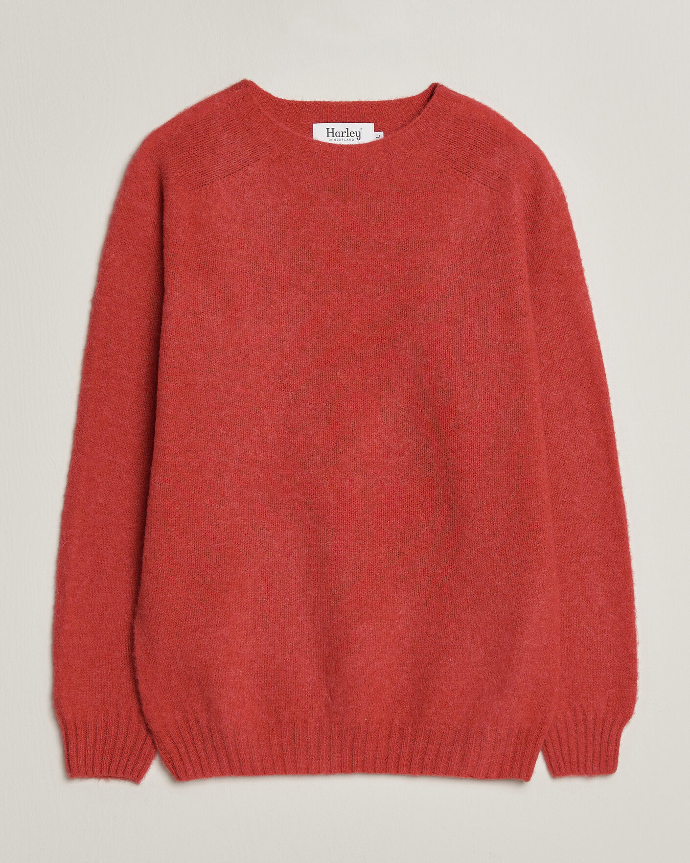 Uomini | Maglieria | Harley Of Scotland | Brushed Supersoft Lambswool Crewneck Damask