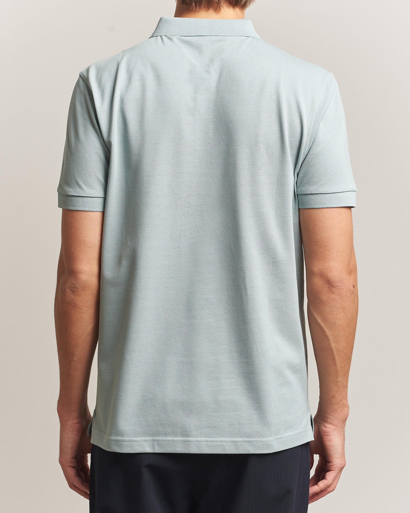 Uomini | Polo | Sunspel | Short Sleeve Pique Polo Light Green