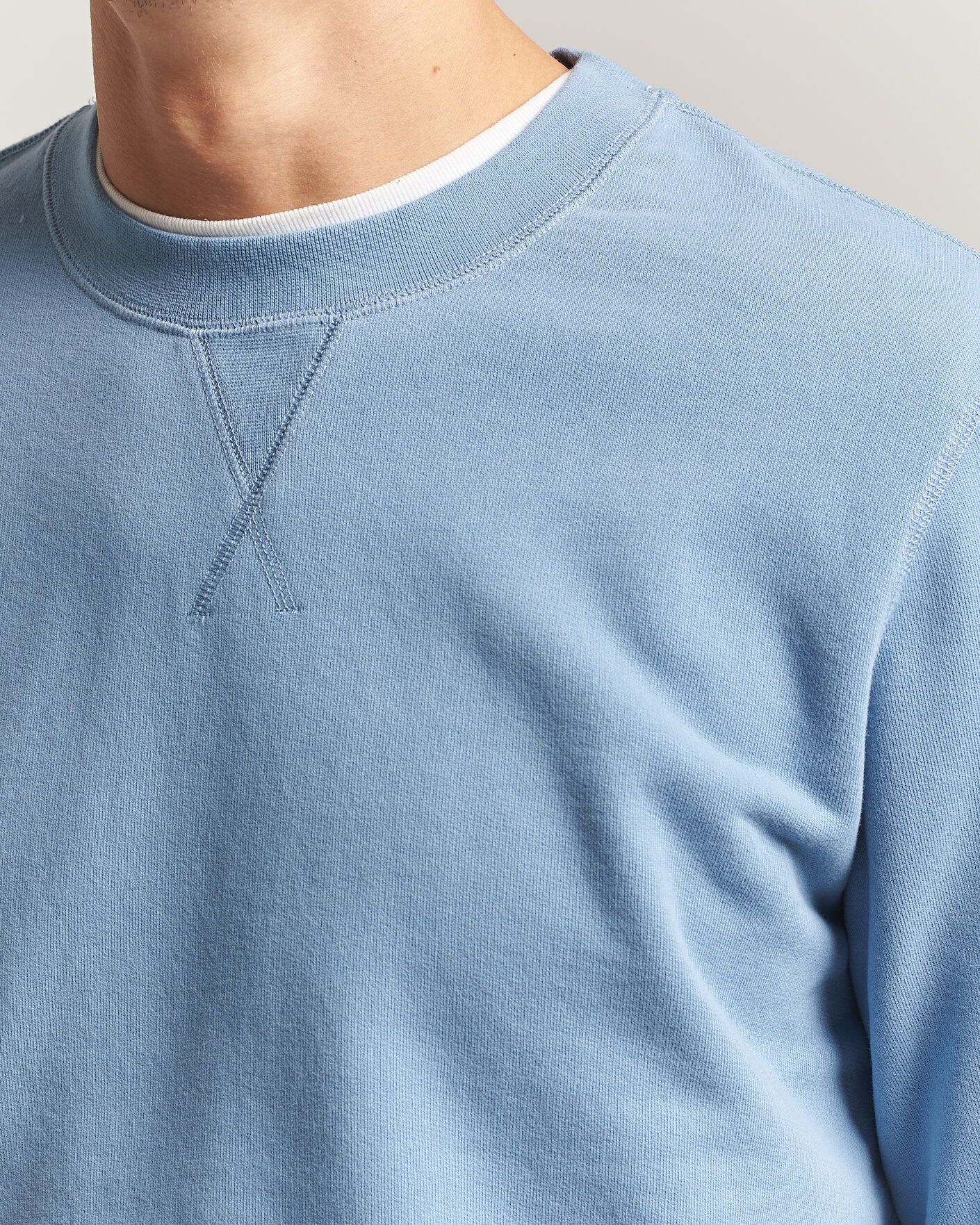 Uomini | Maglieria | Sunspel | Loopback Sweatshirt Studio Blue