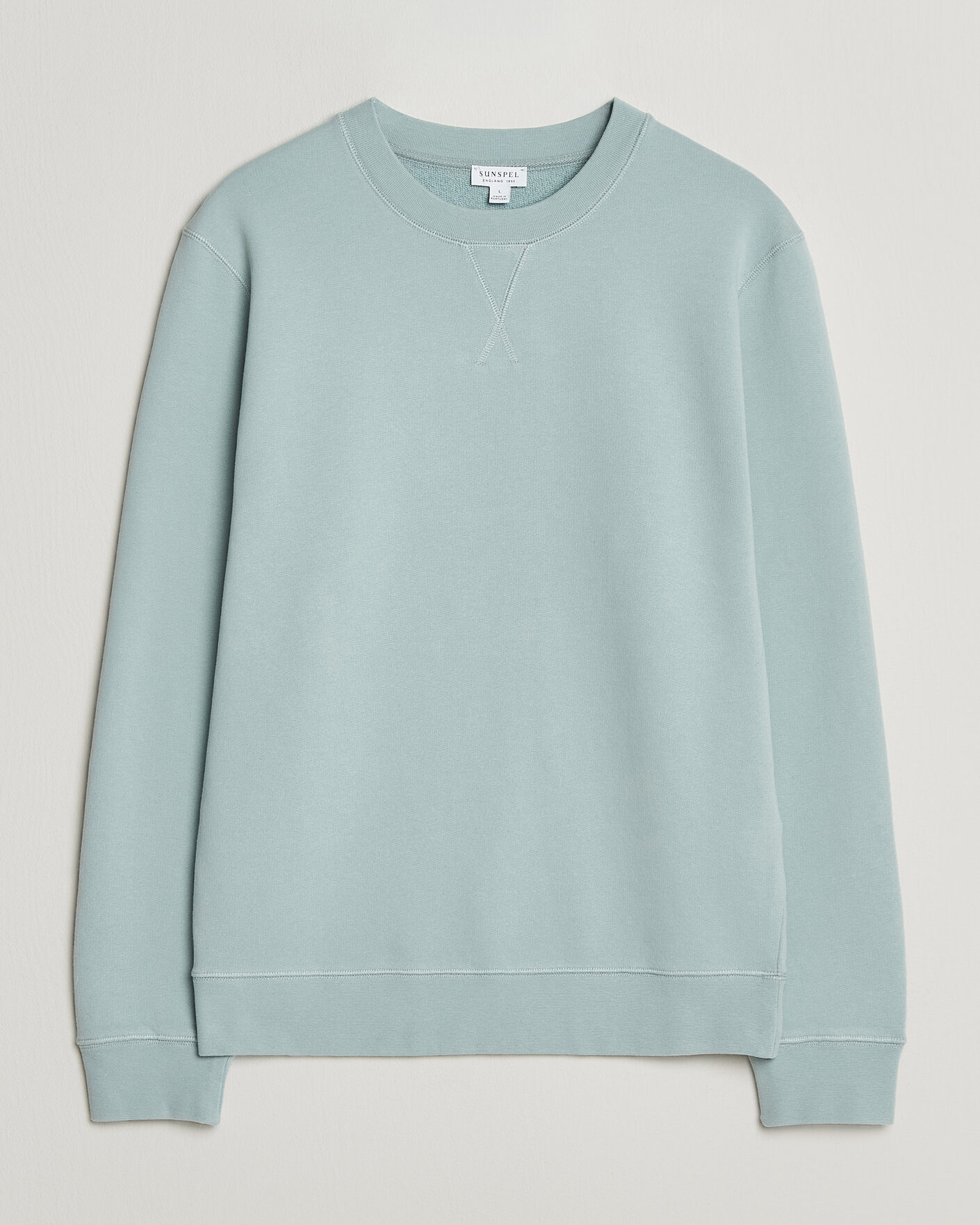 Uomini | Maglieria | Sunspel | Loopback Sweatshirt Light Green