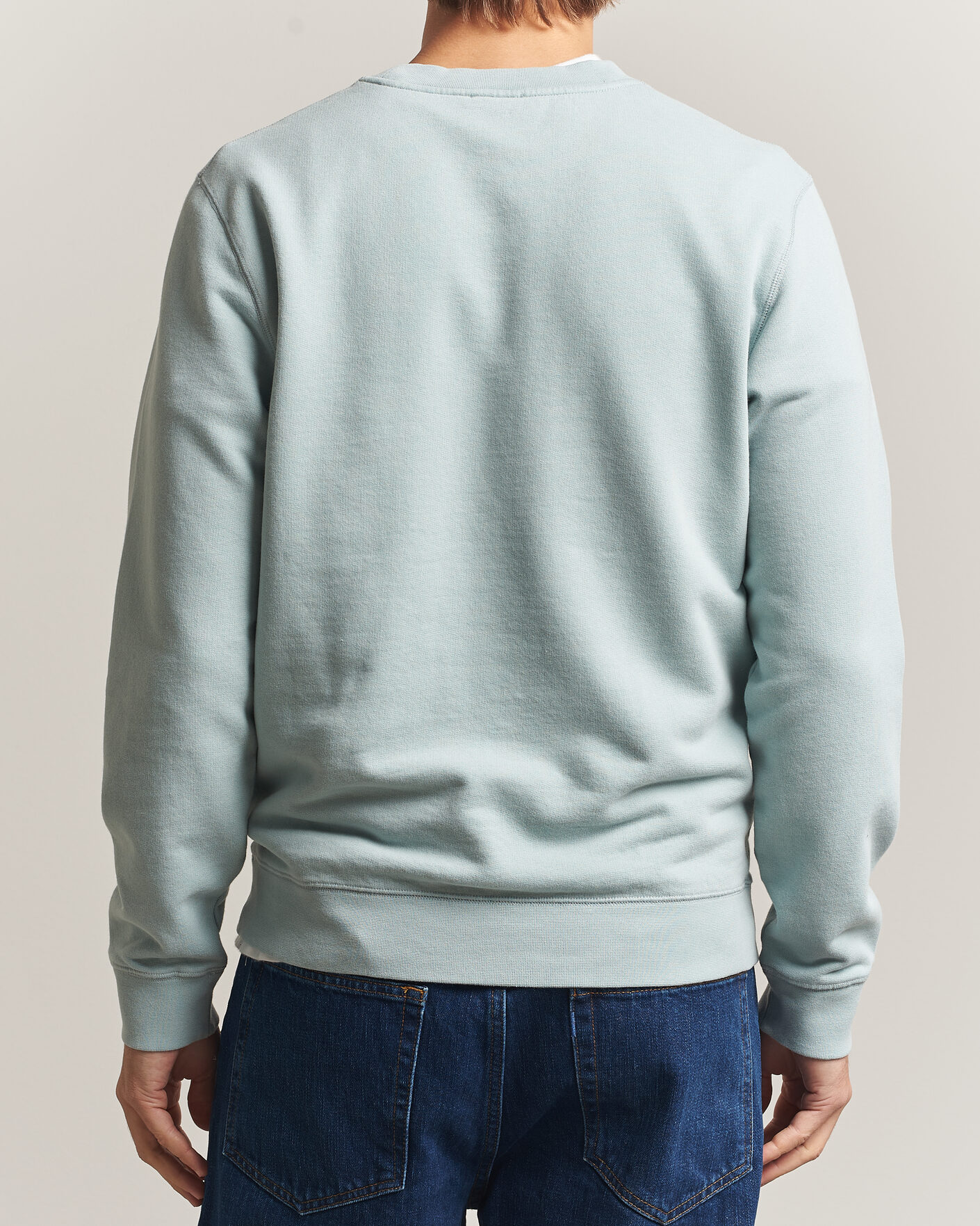 Uomini | Maglieria | Sunspel | Loopback Sweatshirt Light Green