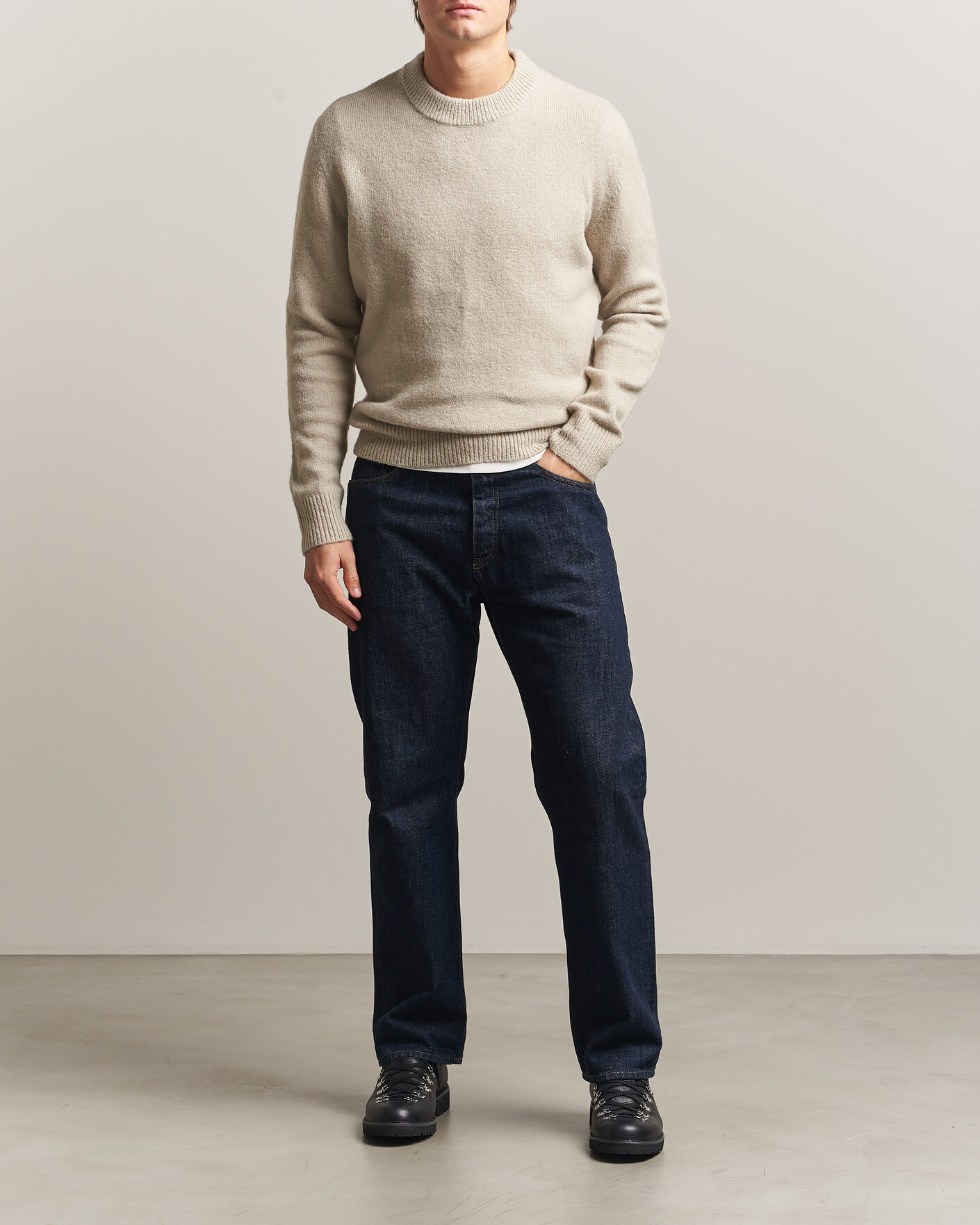 Uomini | Maglieria | Sunflower | Moon Alpaca Sweater Pebble