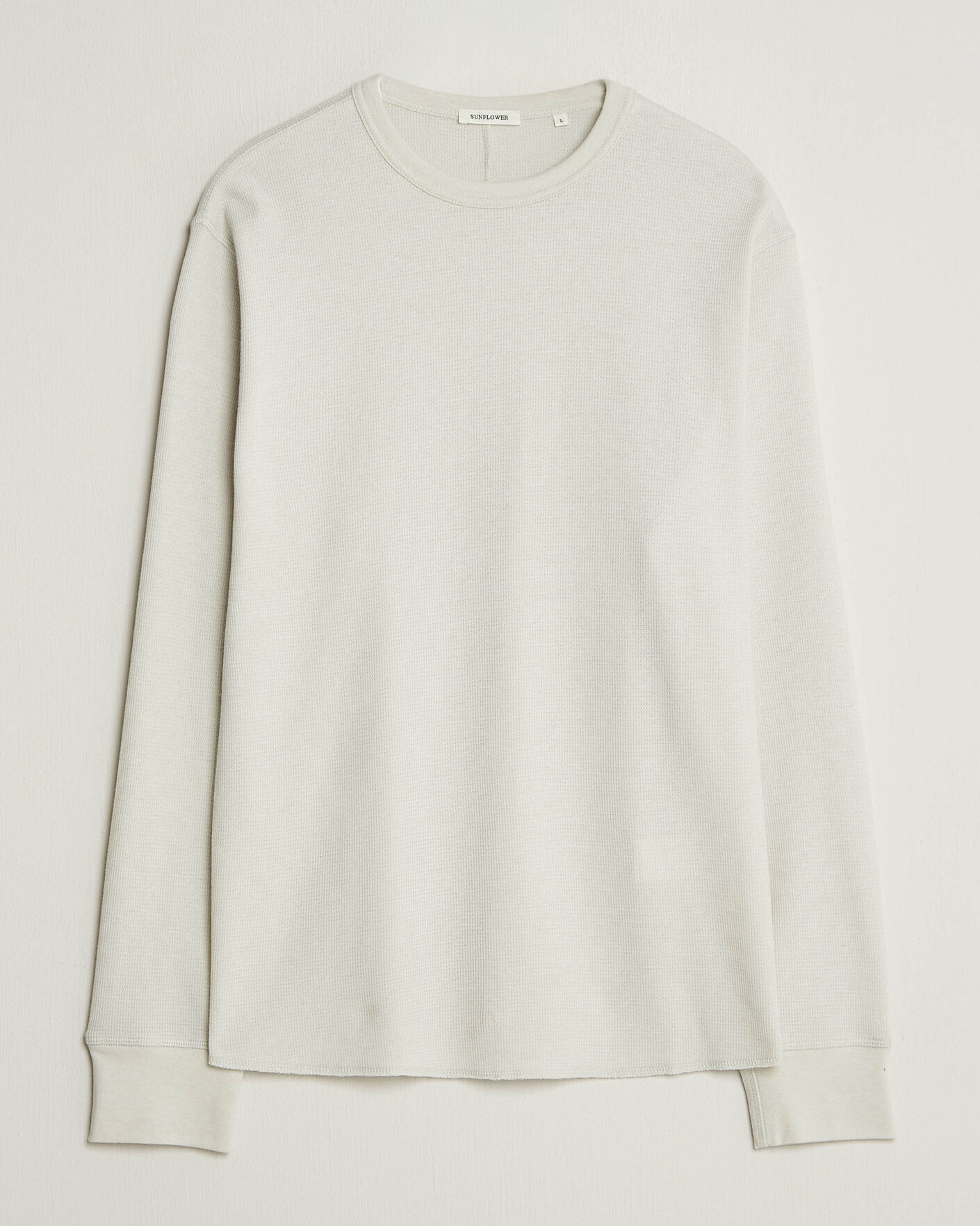 Uomini | T-shirt | Sunflower | Wool Waffle Long Sleeve T-Shirt Kit White