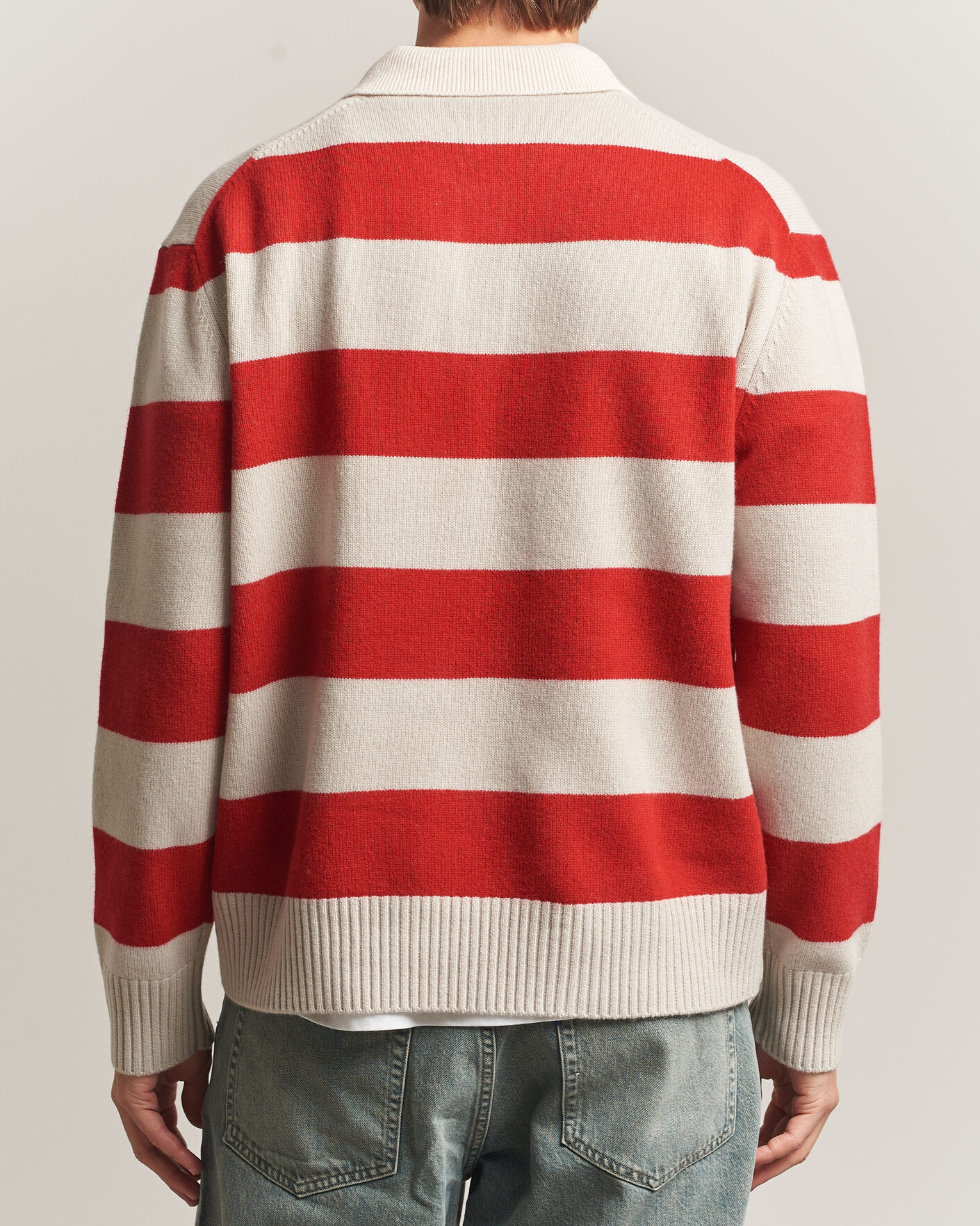 Uomini | Maglieria | Forét | Frost Stripe Knit Polo Red