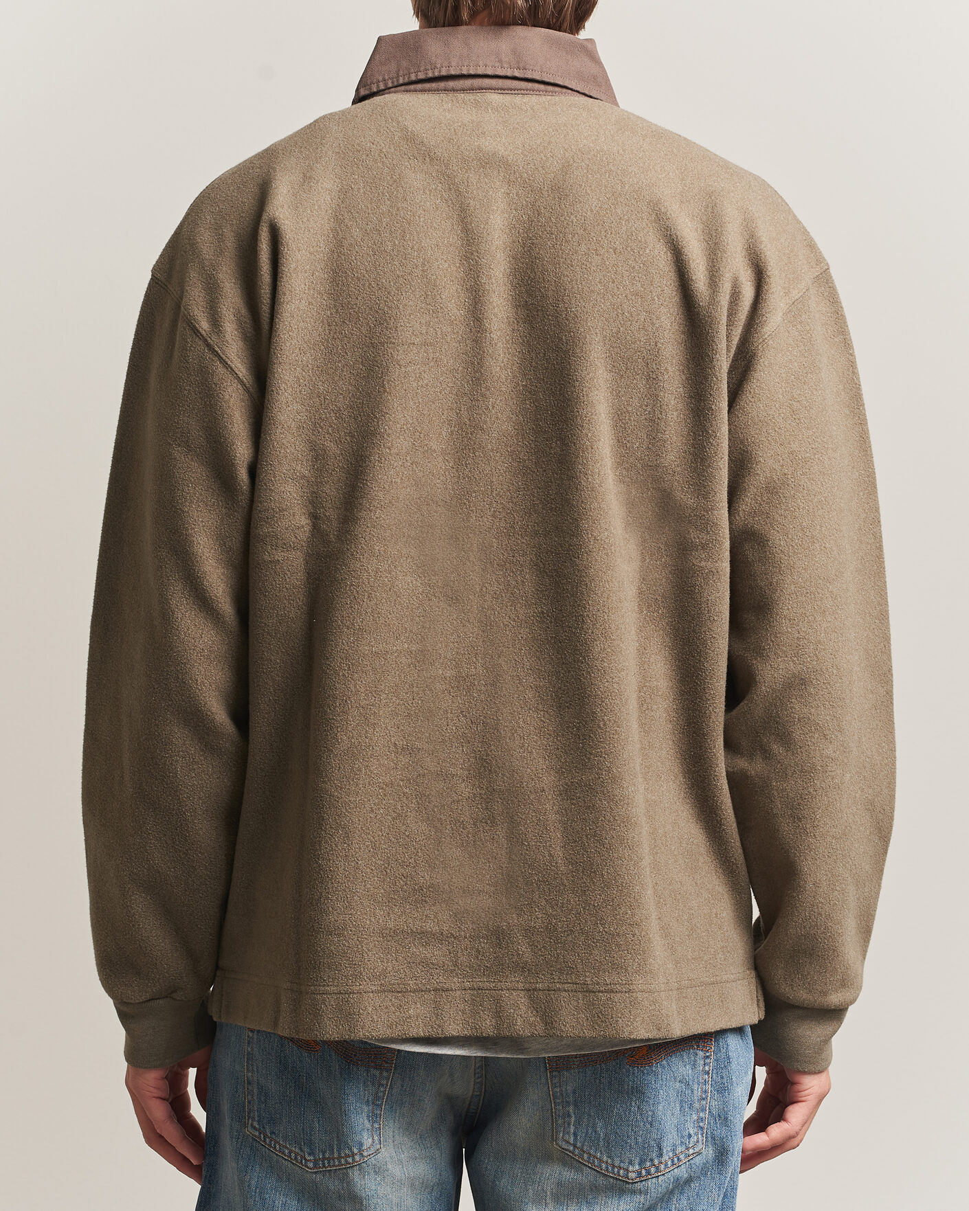 Uomini | Maglieria | Forét | Herb Brushed Rugby Washed Brown