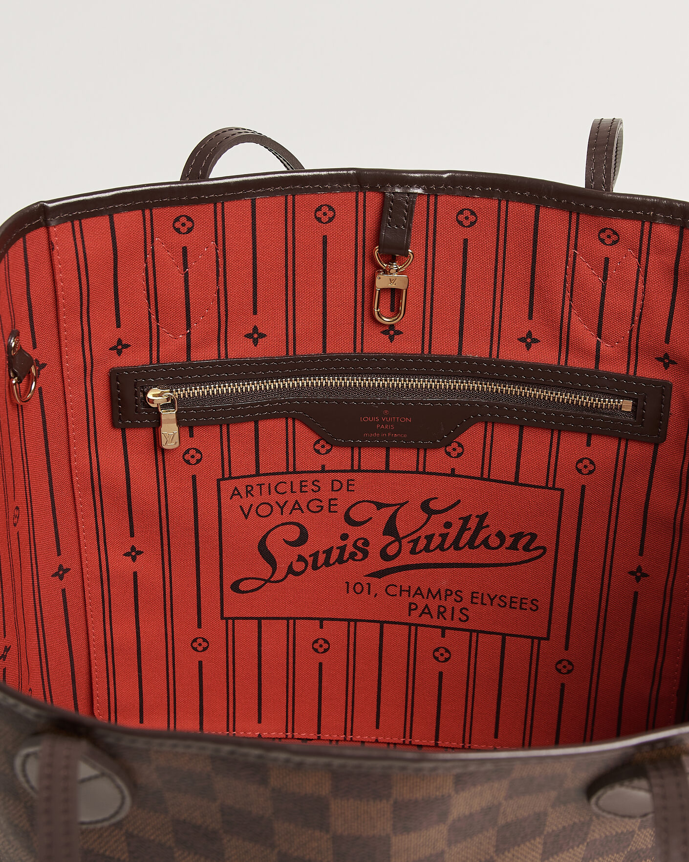 Uomini | Pre-Owned & Vintage Bags | Louis Vuitton Pre-Owned | Neverfull MM Damier Ebene