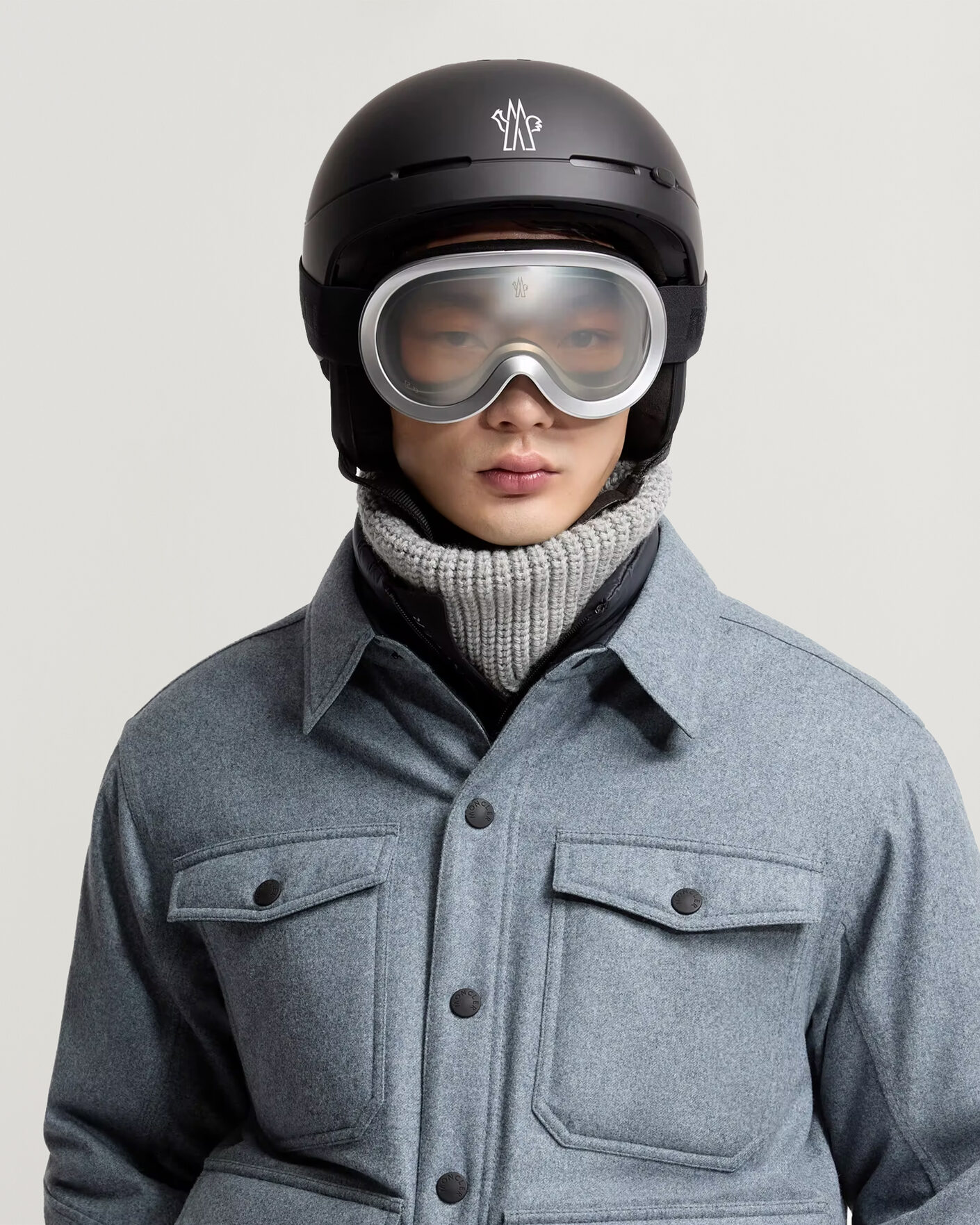 Uomini | Occhiali da sole | Moncler Lunettes | Snowray Ski Googles Shiny Silver