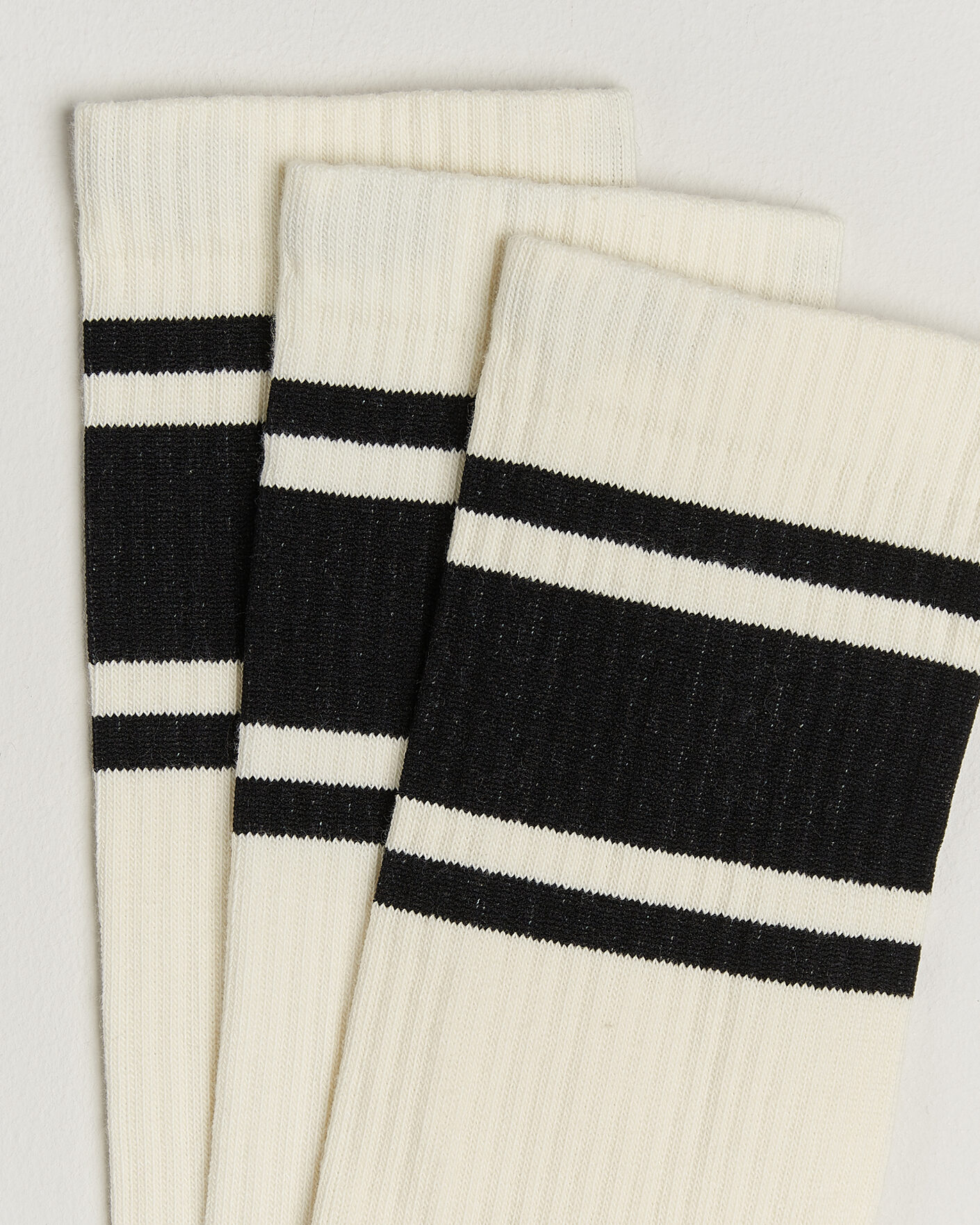 Uomini | Biancheria intima | Sweyd | 3-Pack Triple Stripe Cotton Socks White/Black