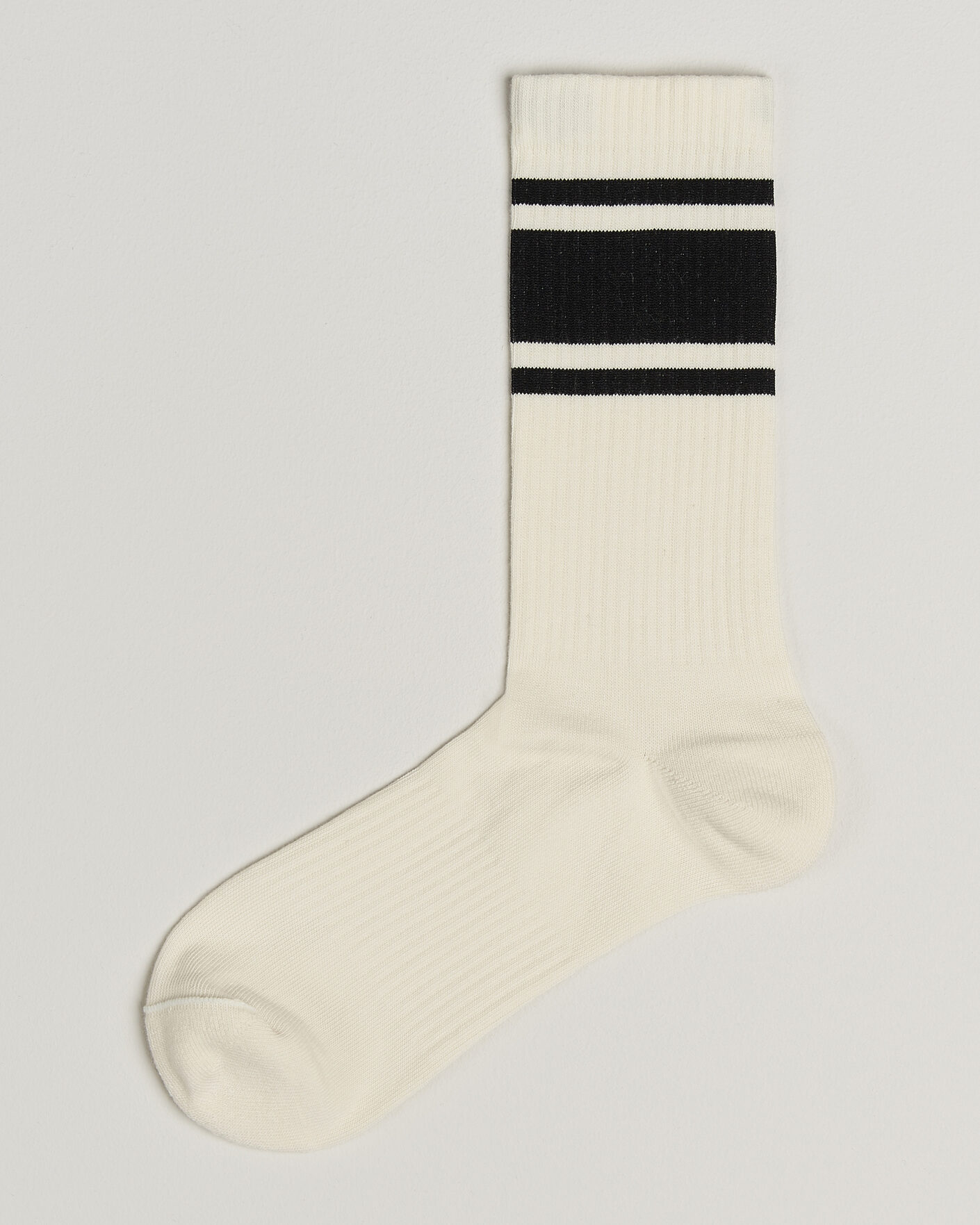 Uomini | Biancheria intima | Sweyd | Triple Stripe Cotton Socks White/Black