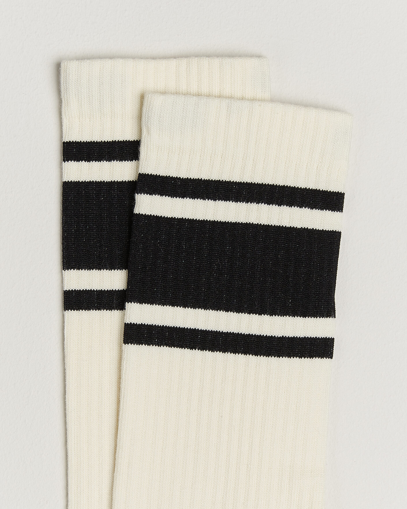 Uomini | Biancheria intima | Sweyd | Triple Stripe Cotton Socks White/Black