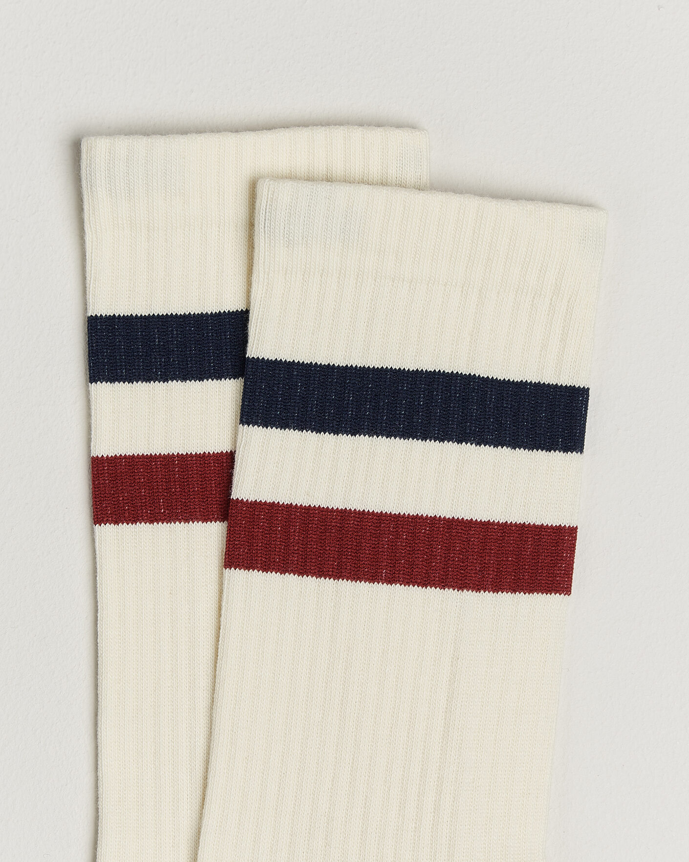 Uomini | Biancheria intima | Sweyd | Two Stripe Cotton Socks Navy/Red/White