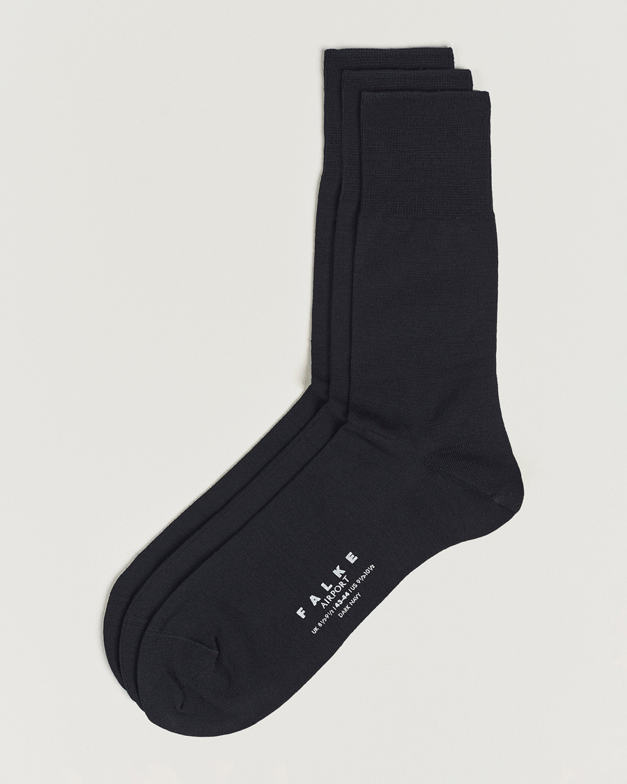 Uomini | Biancheria intima | Falke | 3-Pack Airport Socks Dark Navy