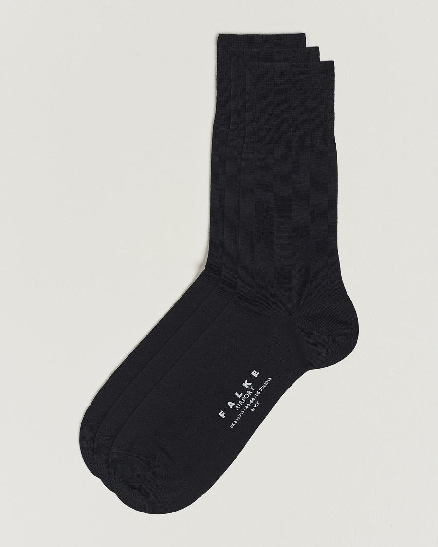 Uomini | Biancheria intima | Falke | 3-Pack Airport Socks Black