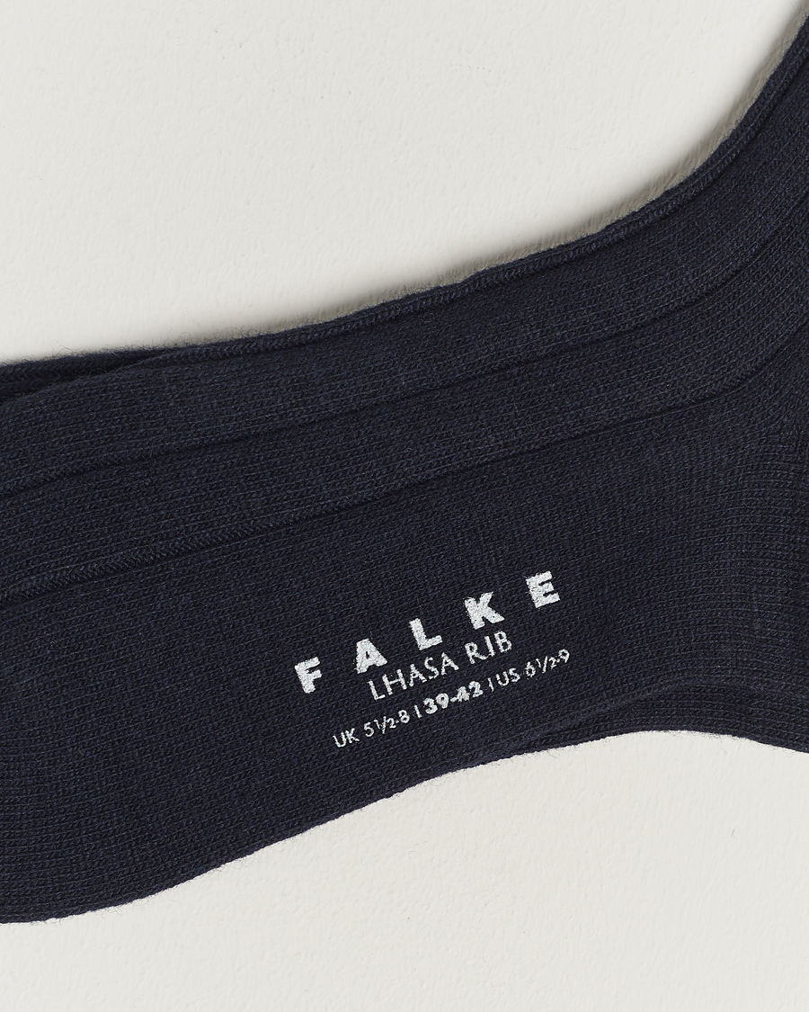 Uomini | Biancheria intima | Falke | 3-Pack Lhasa Cashmere Socks Dark Navy