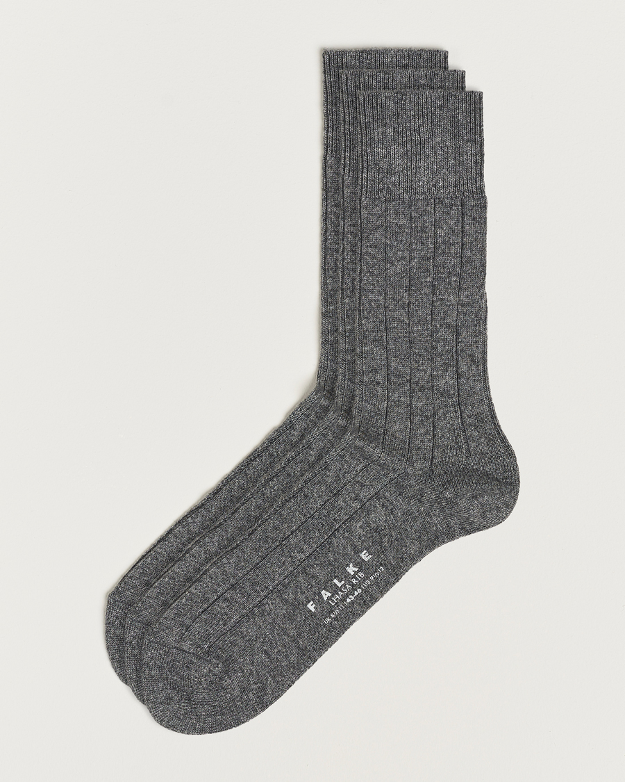 Uomini | Biancheria intima | Falke | 3-Pack Lhasa Cashmere Socks Light Grey