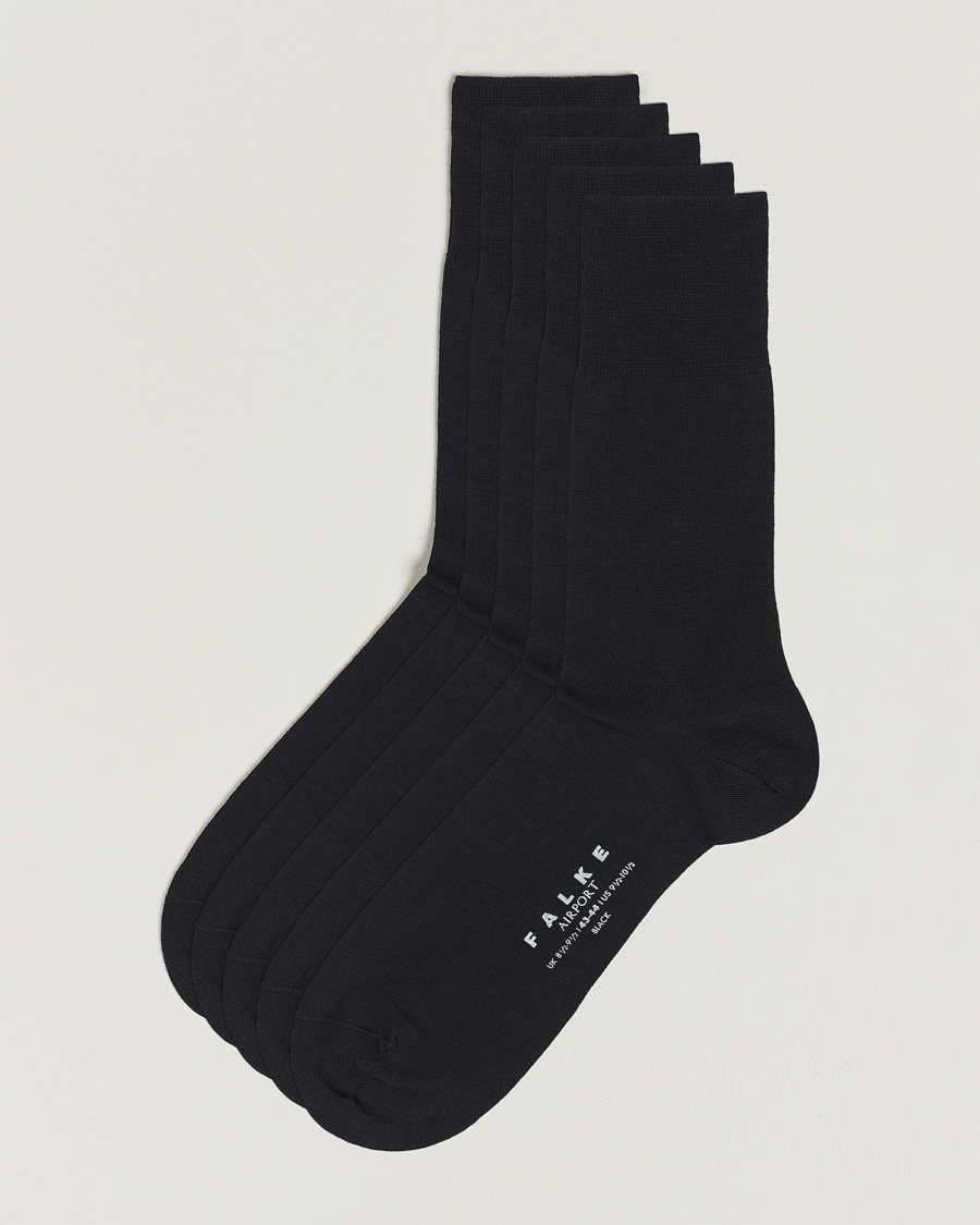 Uomini | Biancheria intima | Falke | 5-Pack Airport Socks Black