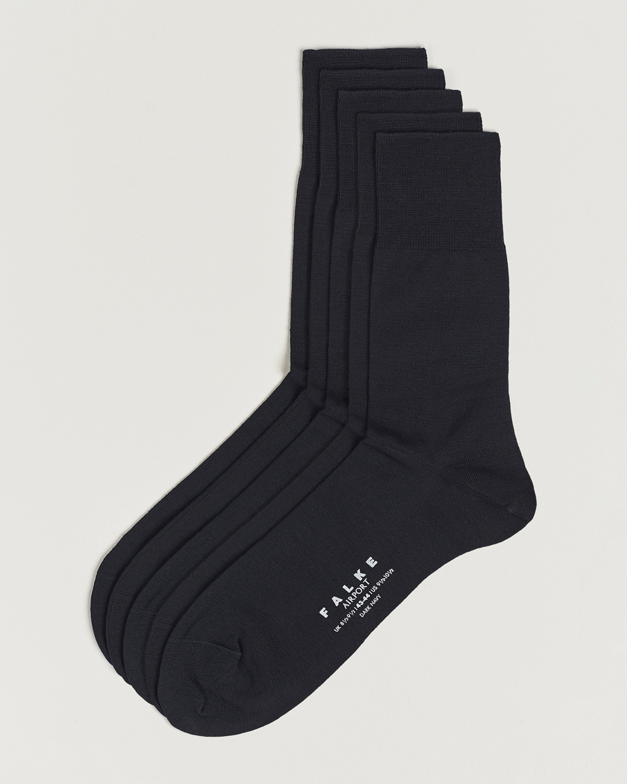 Uomini | Biancheria intima | Falke | 5-Pack Airport Socks Dark Navy