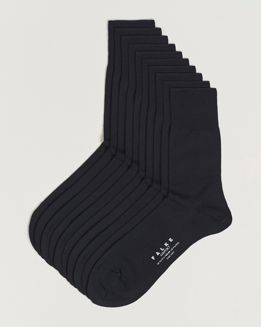 Uomini | Biancheria intima | Falke | 10-Pack Airport Socks Dark Navy