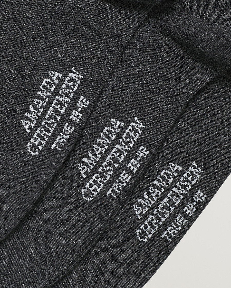 Uomini | Biancheria intima | Amanda Christensen | 6-Pack True Cotton Socks Antrachite Melange