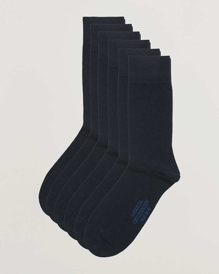 Uomini | Biancheria intima | Amanda Christensen | 6-Pack True Cotton Socks Dark Navy