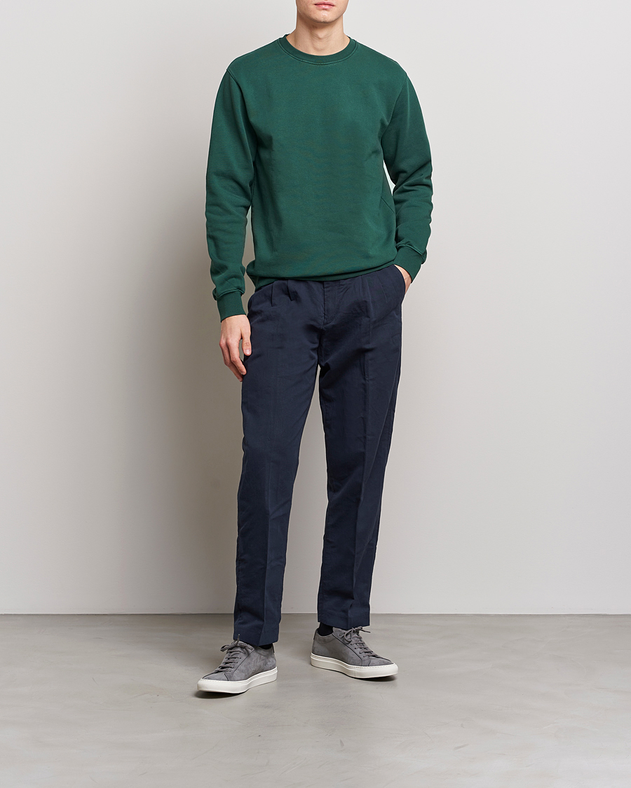 Uomini | Maglieria | Colorful Standard | 2-Pack Classic Organic Crew Neck Sweat Navy Blue/Emerald Green